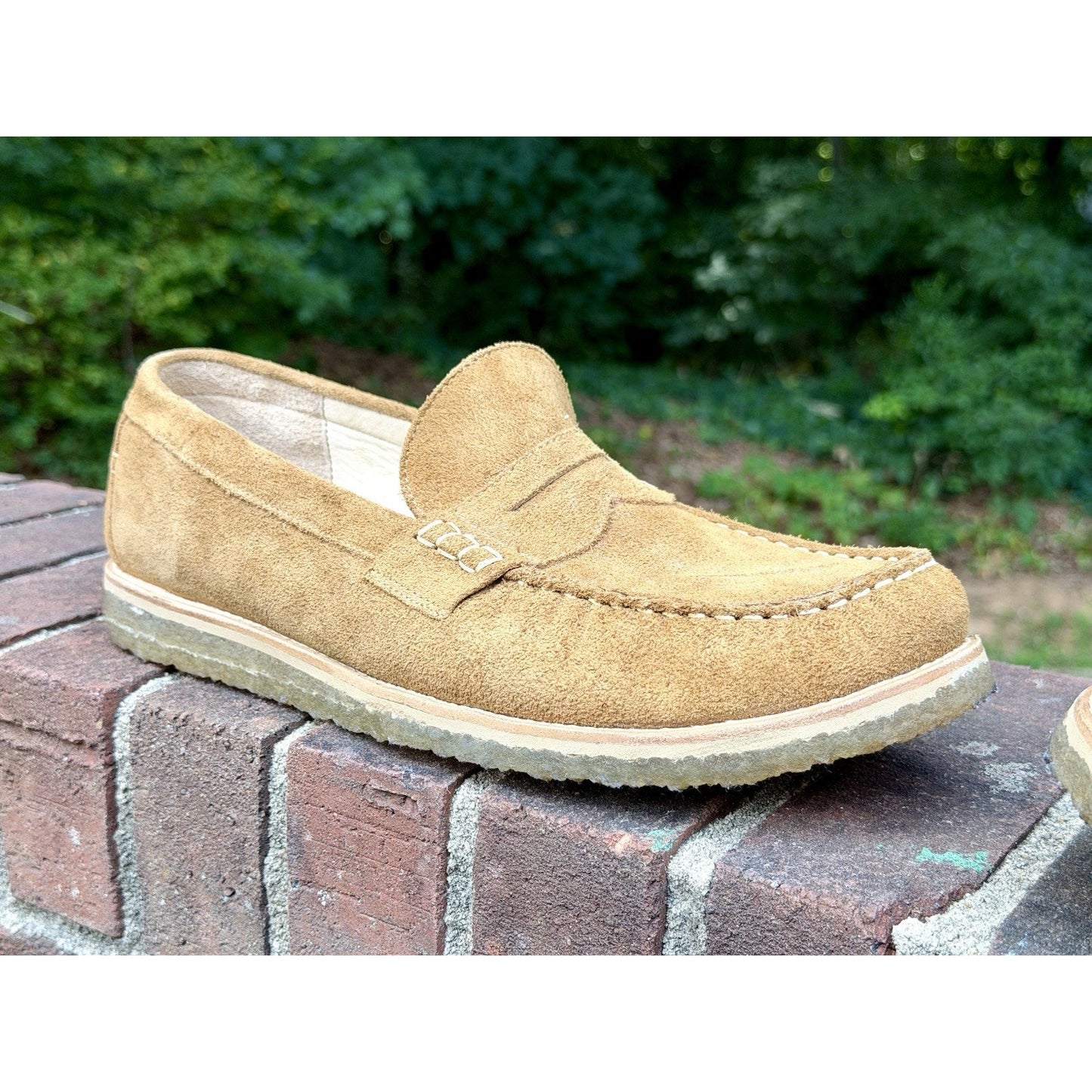 LUCA Drift Penny Loafer Suede Crepe Sole Men’s Size 12 Honey Tan Worn Once