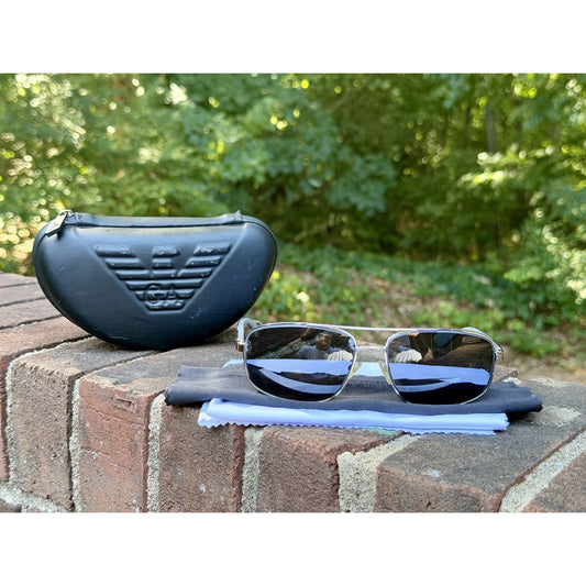 Emporio Armani EA9820/S Sunglasses Gunmetal 60 15 135 Men's w/ Hard Case