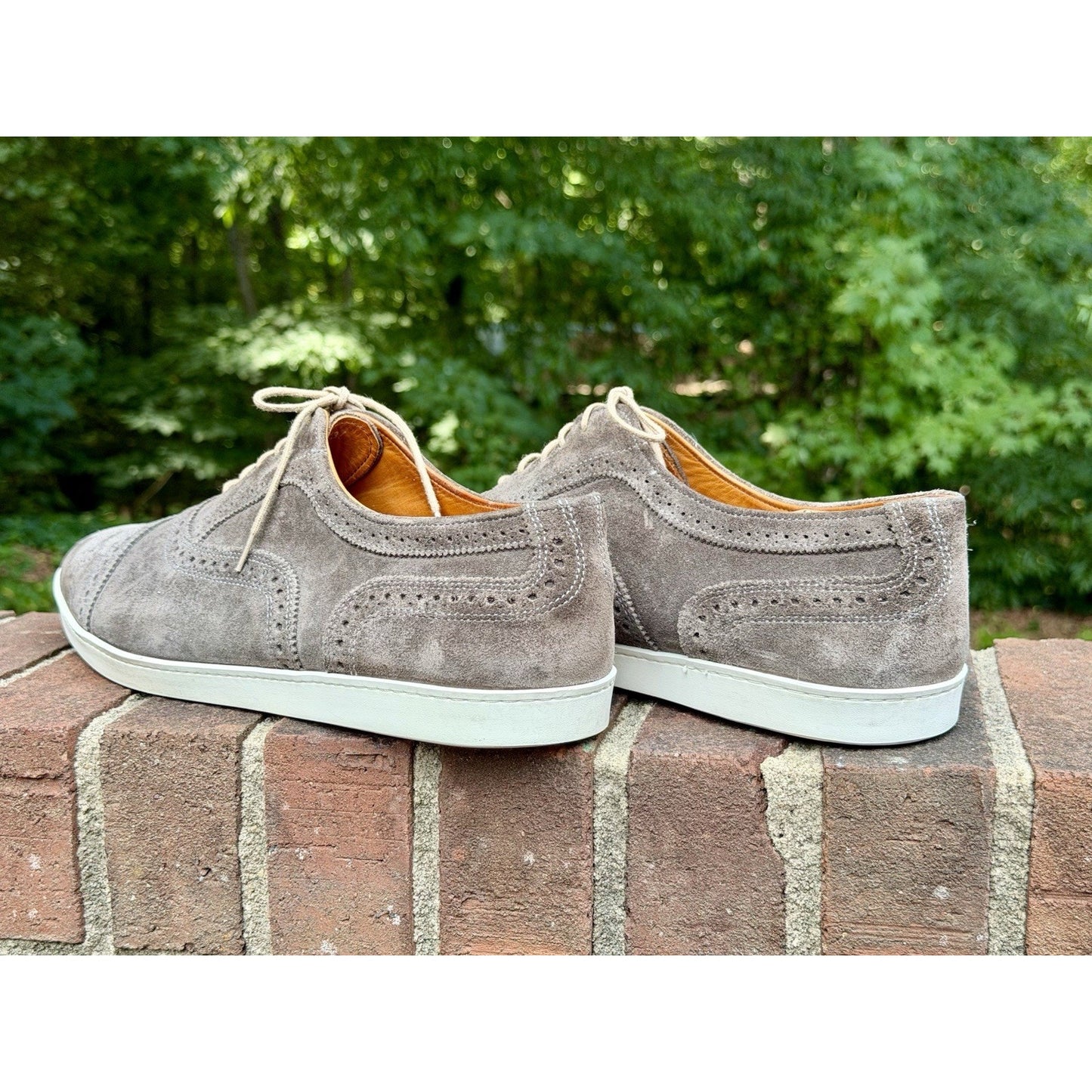 Allen Edmonds Strand Sneaker Grey Suede Men’s 12D Oxford Dress Shoes $300+ New