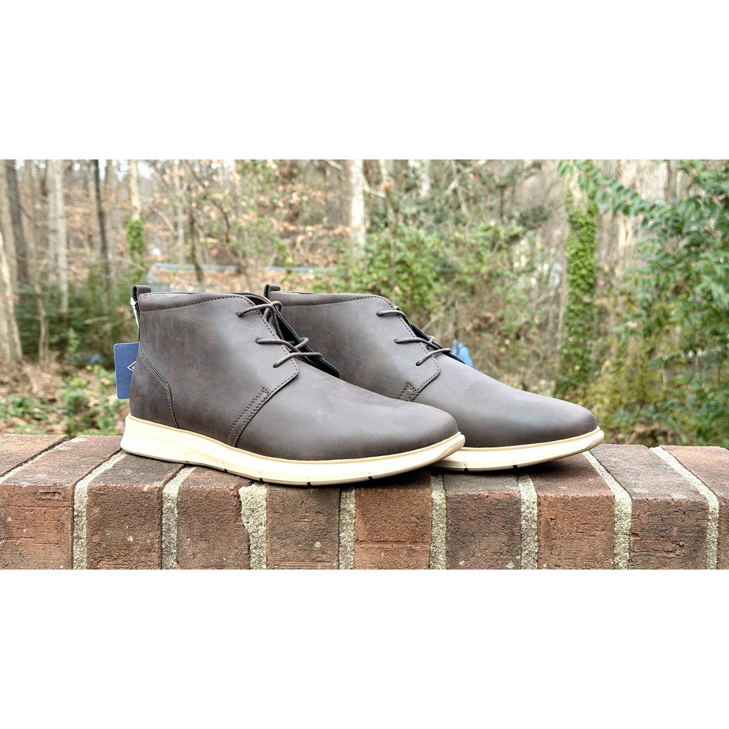 St. John's Bay Brown Leather Chukka Ankle Boots Men's 12 M New W/ Tag-$90 Retail