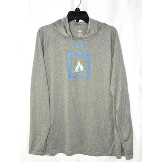 Under Armour Burning Ridge Hoodie Mens XL Gray Long Sleeve Performance Shirt