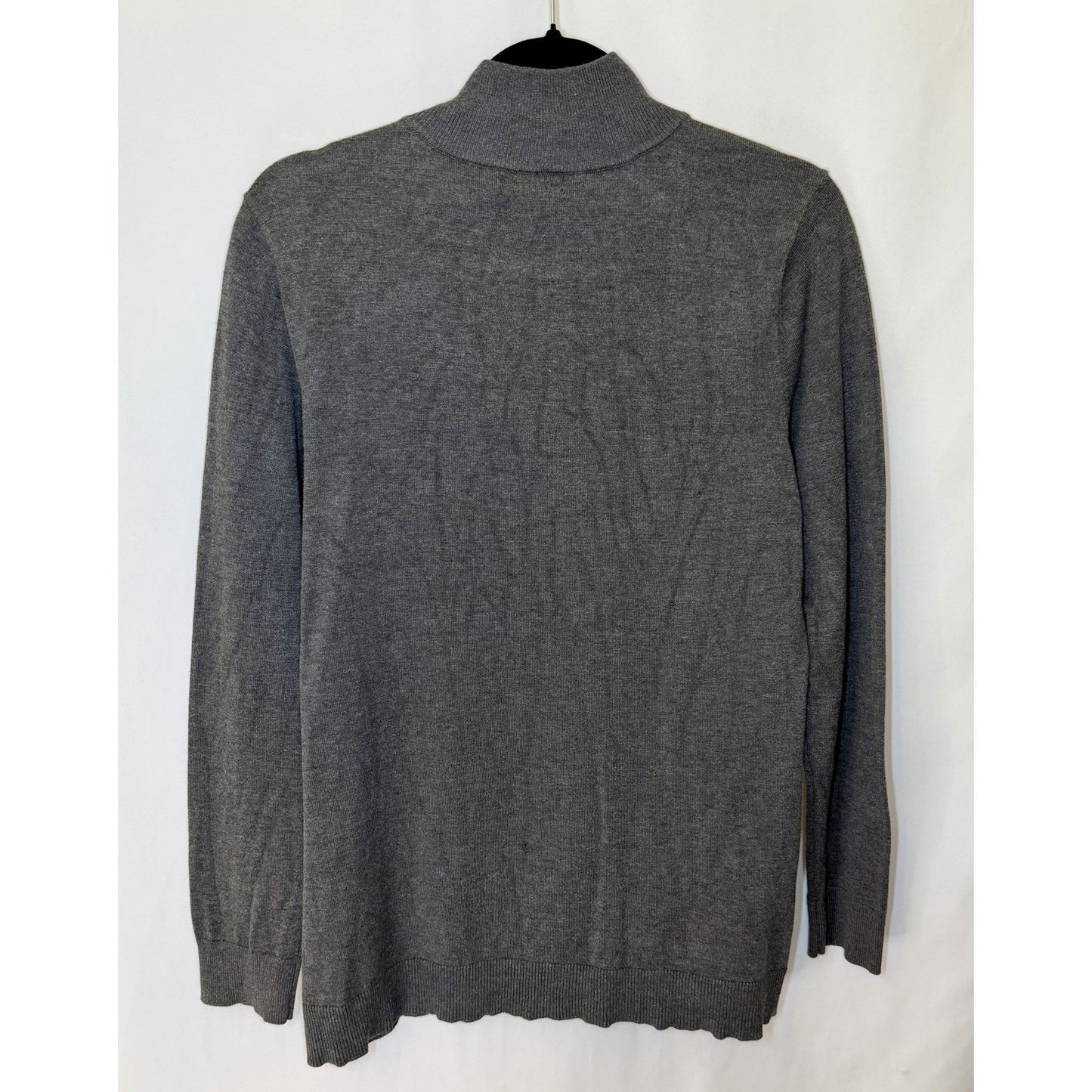 Calvin Klein Womens Turtleneck Grey Sweater Long sleeve M Gold Buttons
