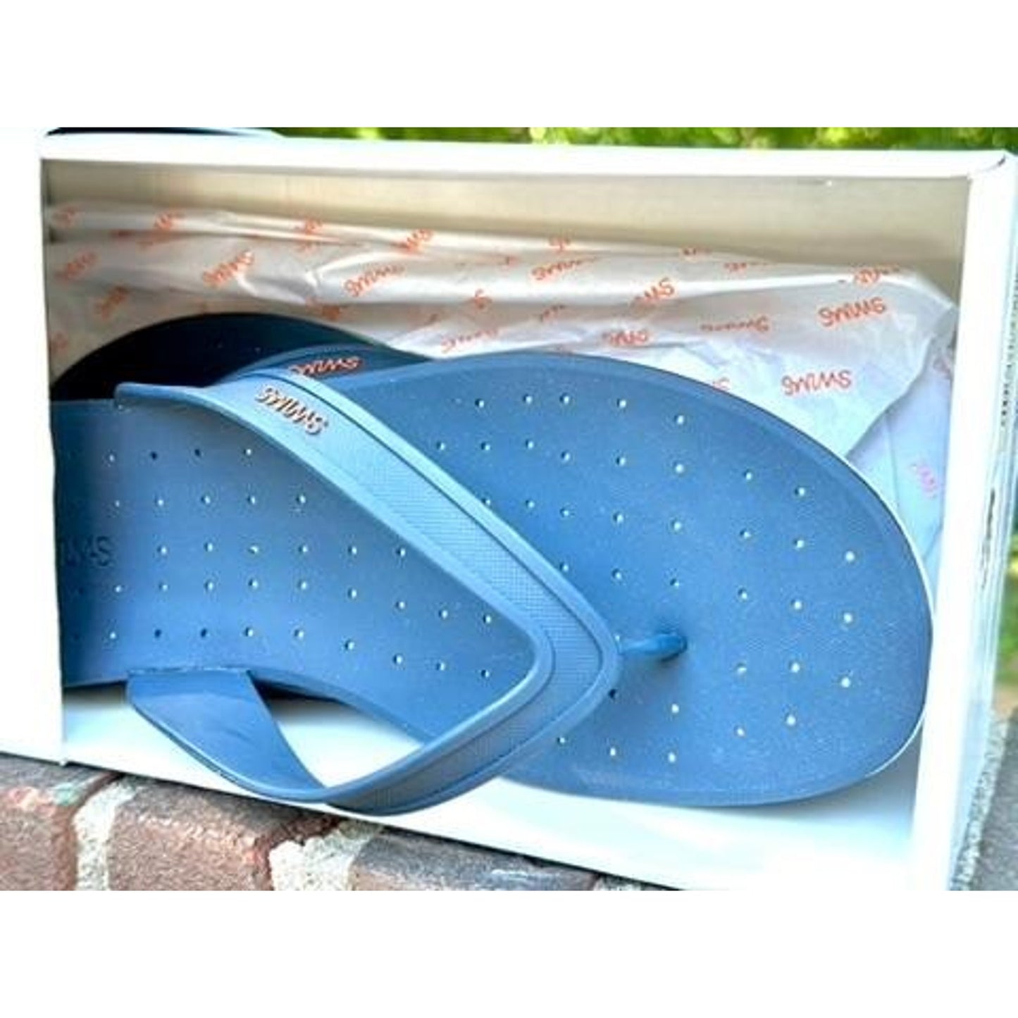 Swims Breeze Thong Sandal Mens 11 Navy Blue Jolly Green Waterproof Flip Flops