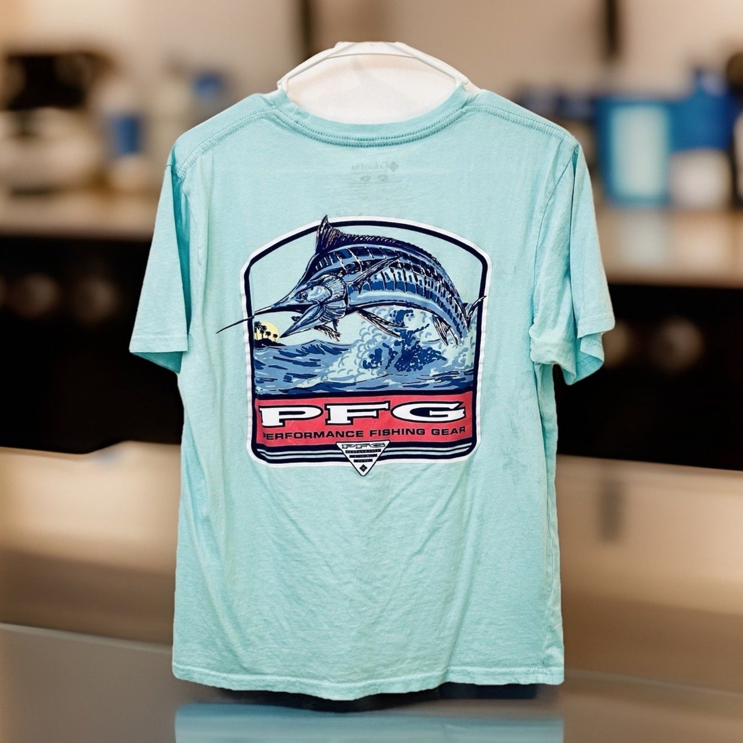 Columbia Men's Medium M Short Sleeve PFG Graphic Tee T Shirt