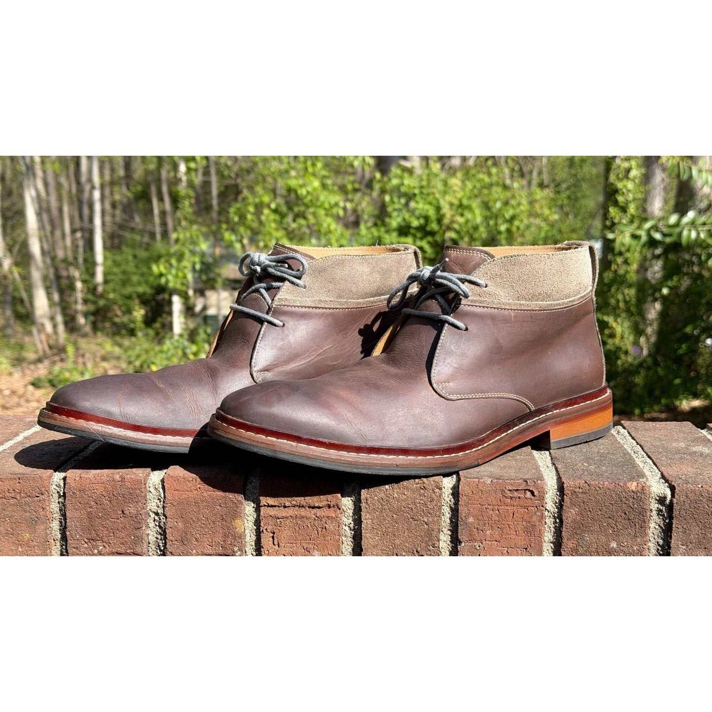 Cole Haan Williams Welt Leather Brown Men's 12M Ankle Chukka Boots - SEE PICS!!!