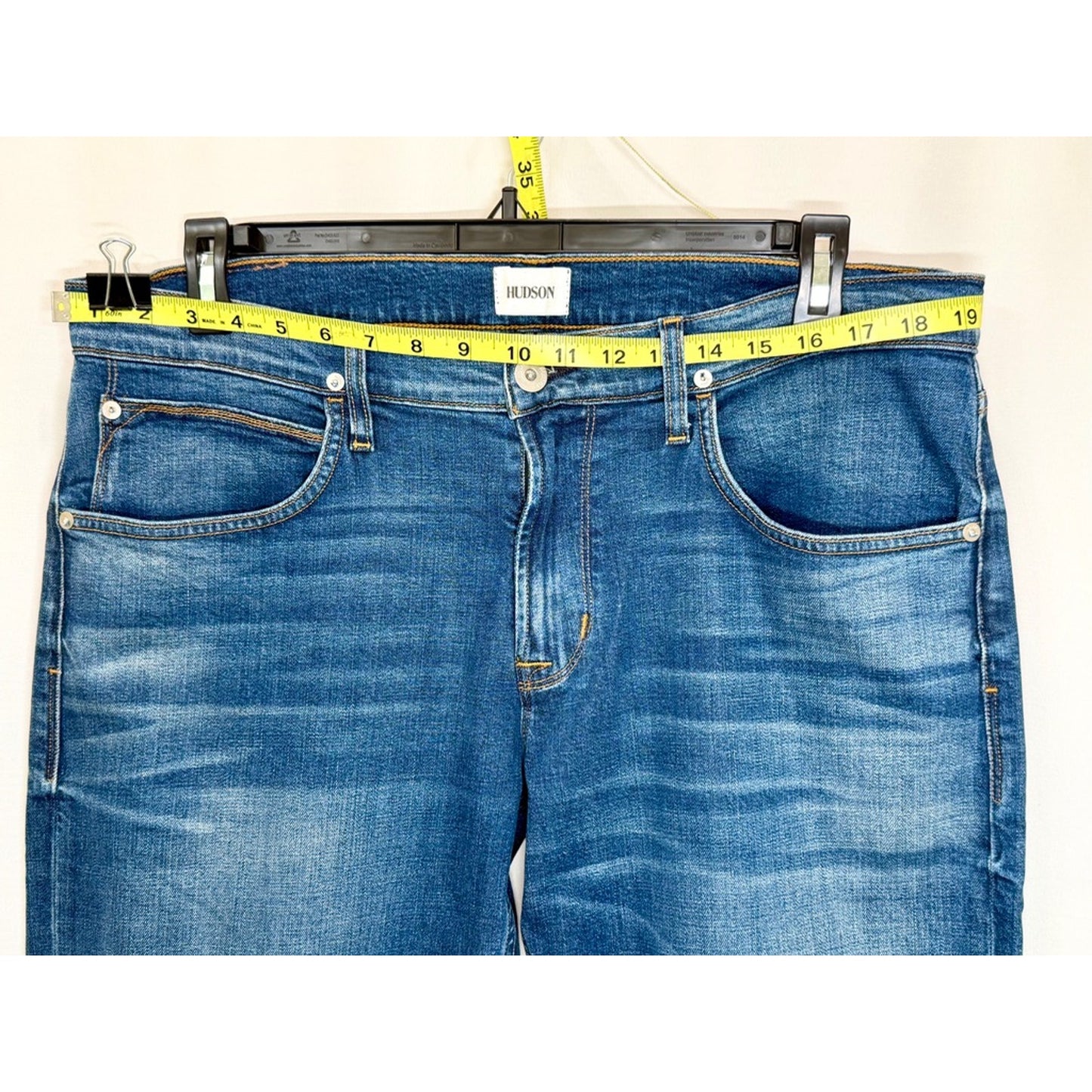Hudson Blake Slim Straight Jeans Mens 36 Blue Stretch Denim Pants