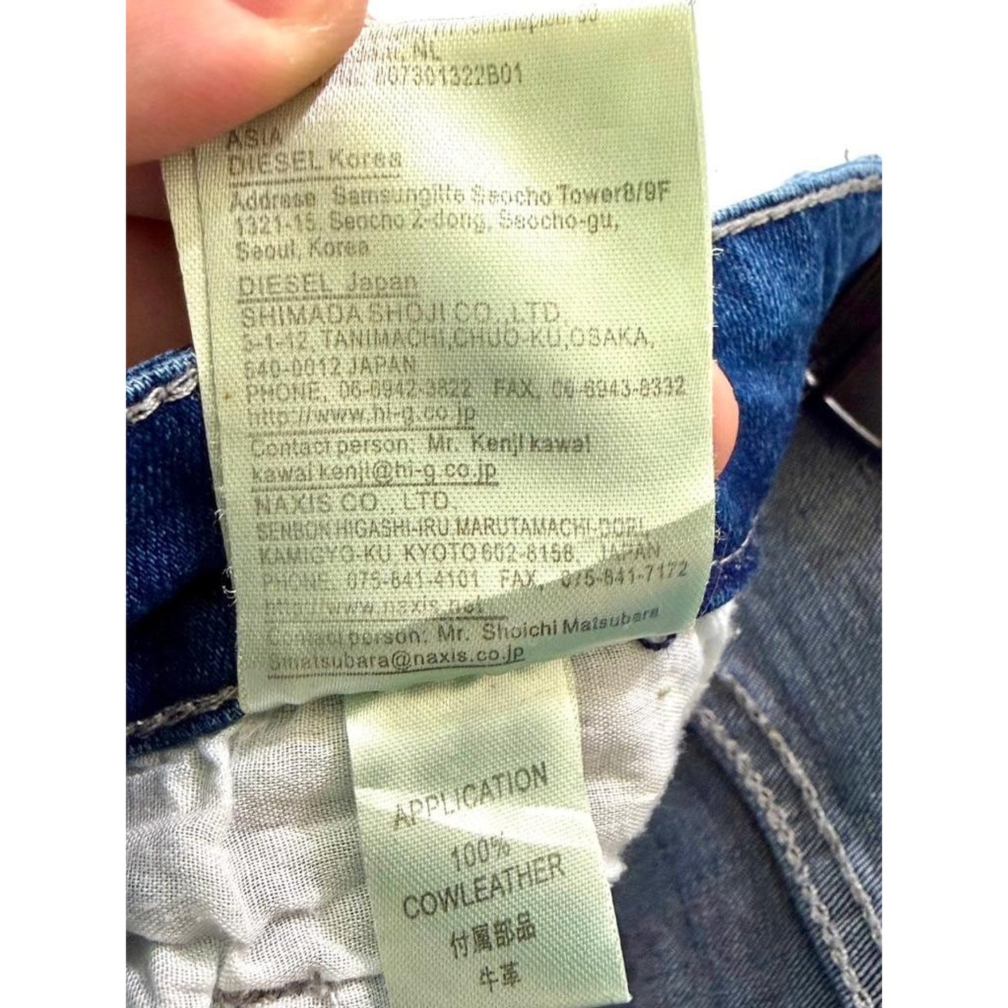 Diesel Buster Slim Tapered Jeans Mens 36x32 Blue Wash 0835E Made in Italy Denim