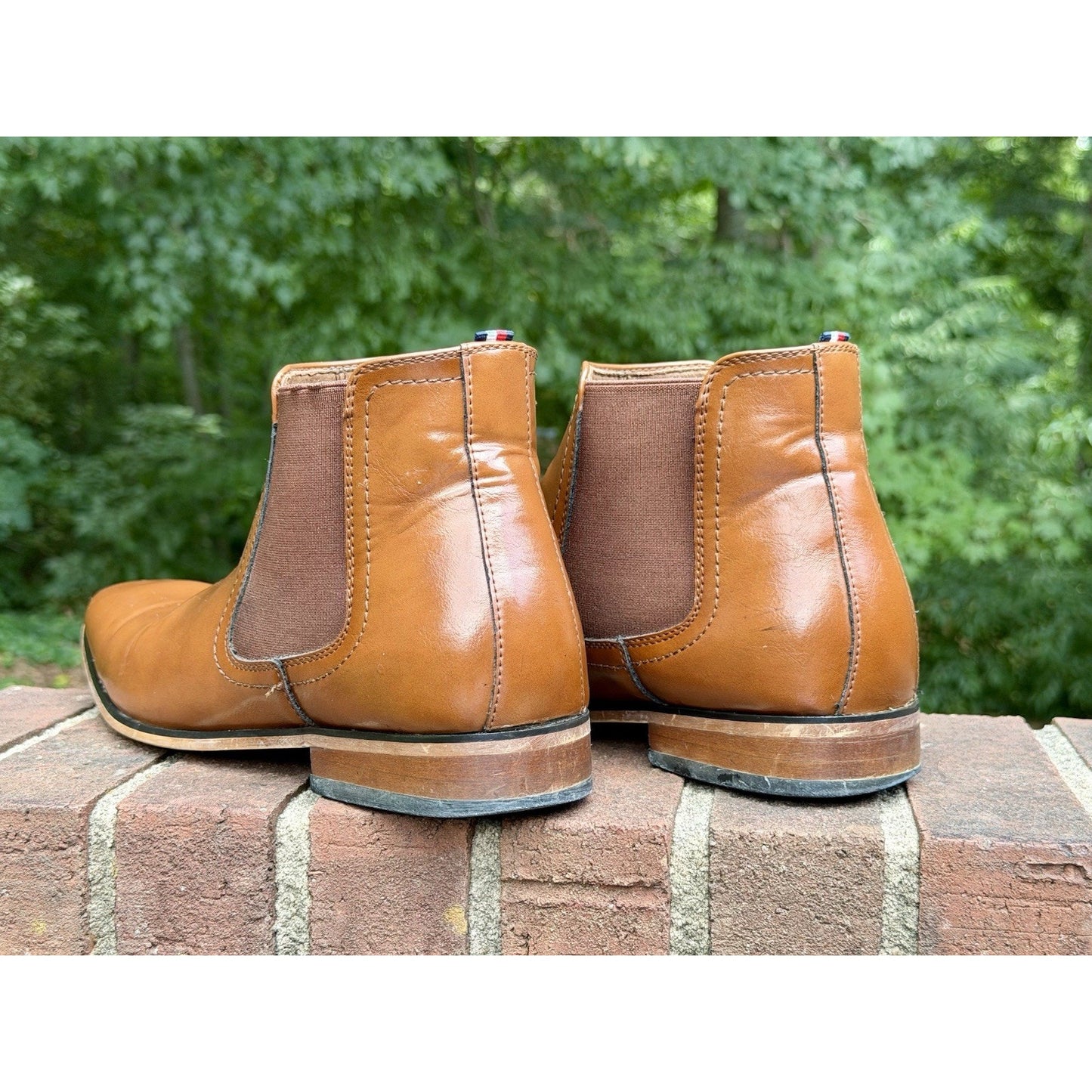 Tommy Hilfiger Men’s Chelsea Boots Tan Brown Leather Ankle Dress Shoes Size 11.5