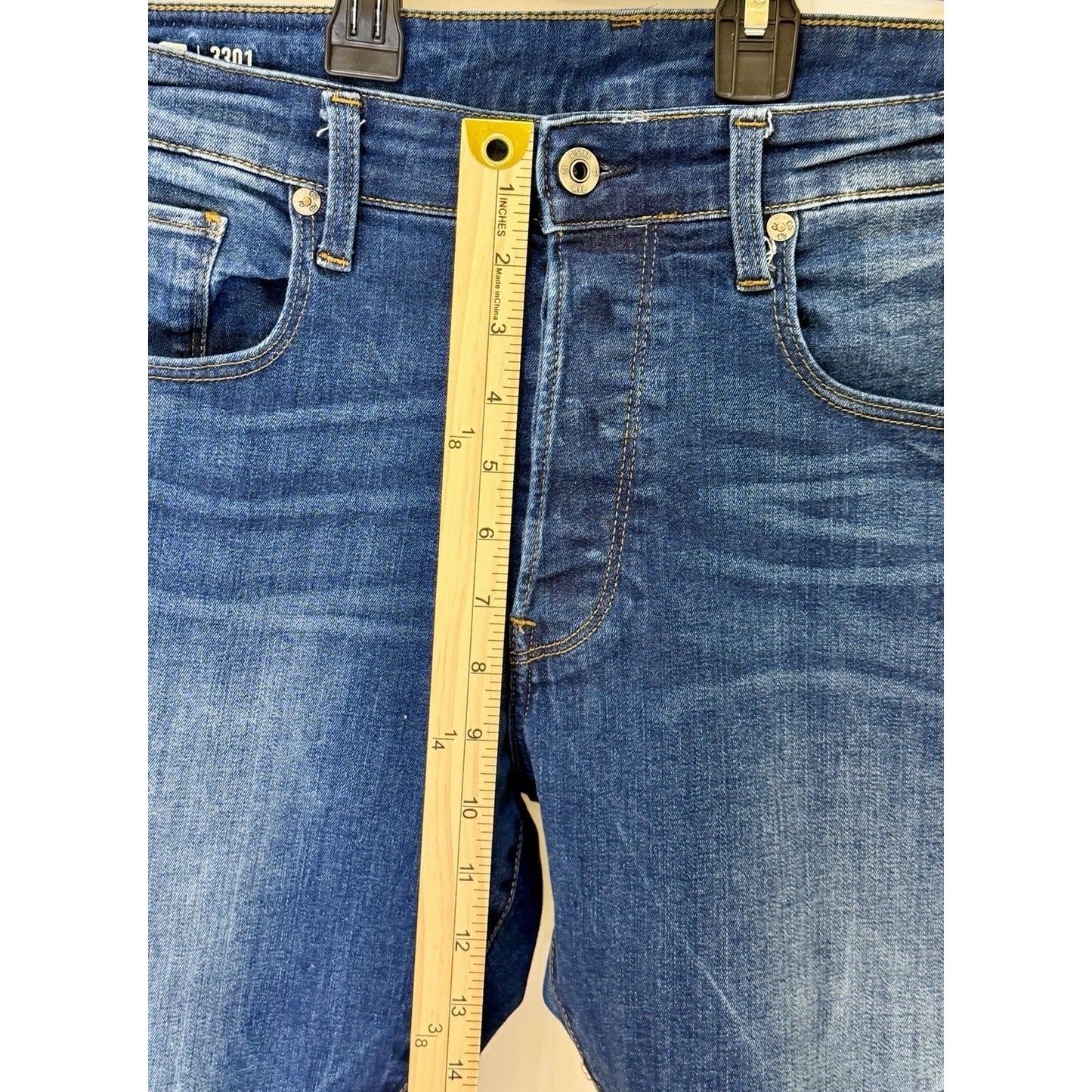 G-STAR RAW Men’s 3301 Straight Tapered / Slim/Skinny Jeans Size W34 L30 (34x30)