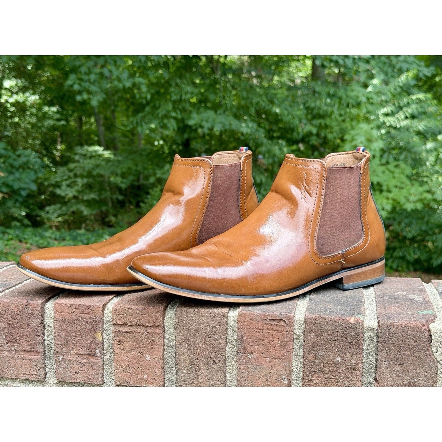 Tommy Hilfiger Men’s Chelsea Boots Tan Brown Leather Ankle Dress Shoes Size 11.5