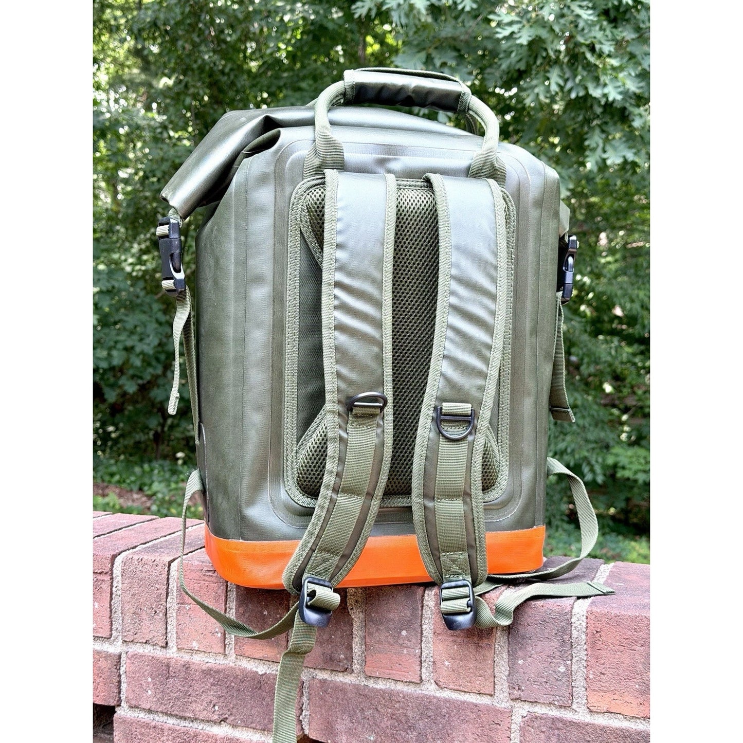 Hunter x Target Roll-Top Cooler Backpack 17L Waterproof Olive Green Orange