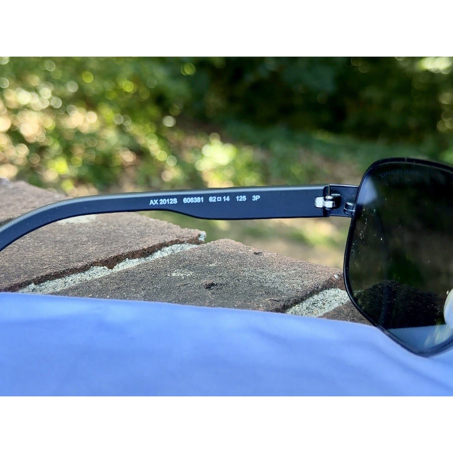 Armani Exchange AX2012S 606381 Matte Black Aviator Polarized Sunglasses 62mm