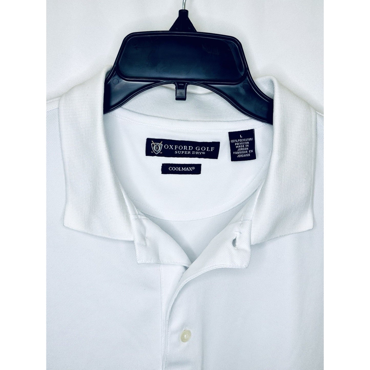 Oxford Golf Short Sleeve Piqué Knit Men’s Large Shirt Super Dry Cool Max