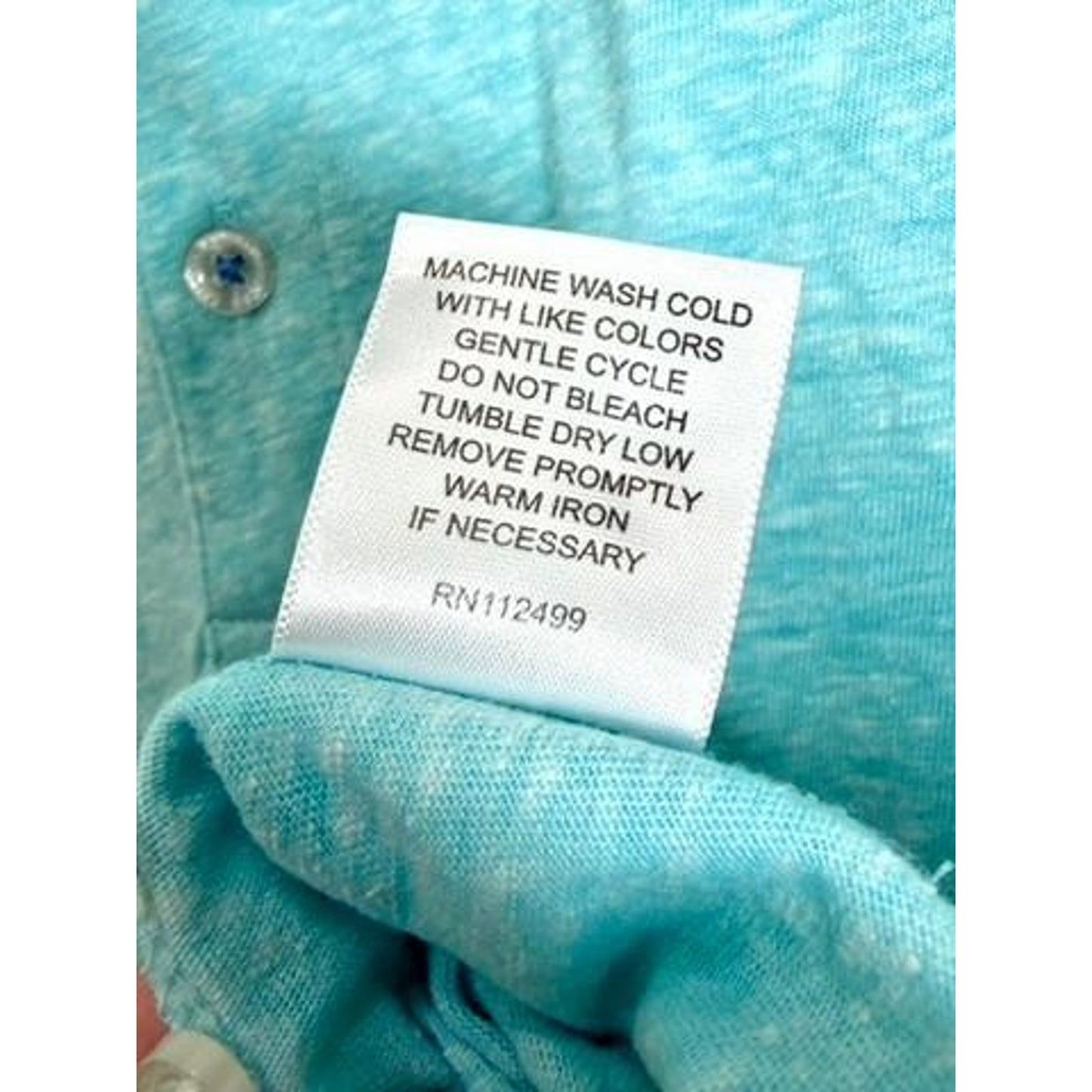 Tailorbyrd Collection Polo Shirt Mens Large Teal Aqua Blue Linen Blend Flamingo