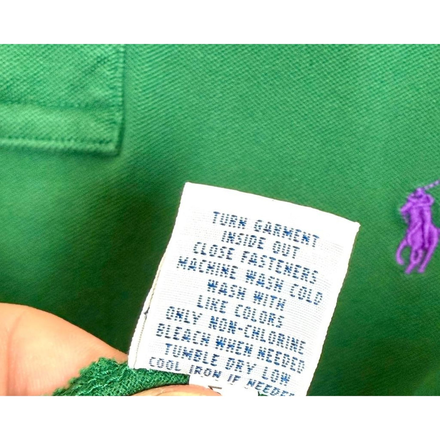 Polo Ralph Lauren Shirt Mens Large Green Custom Fit Pima Stretch Mesh Polo