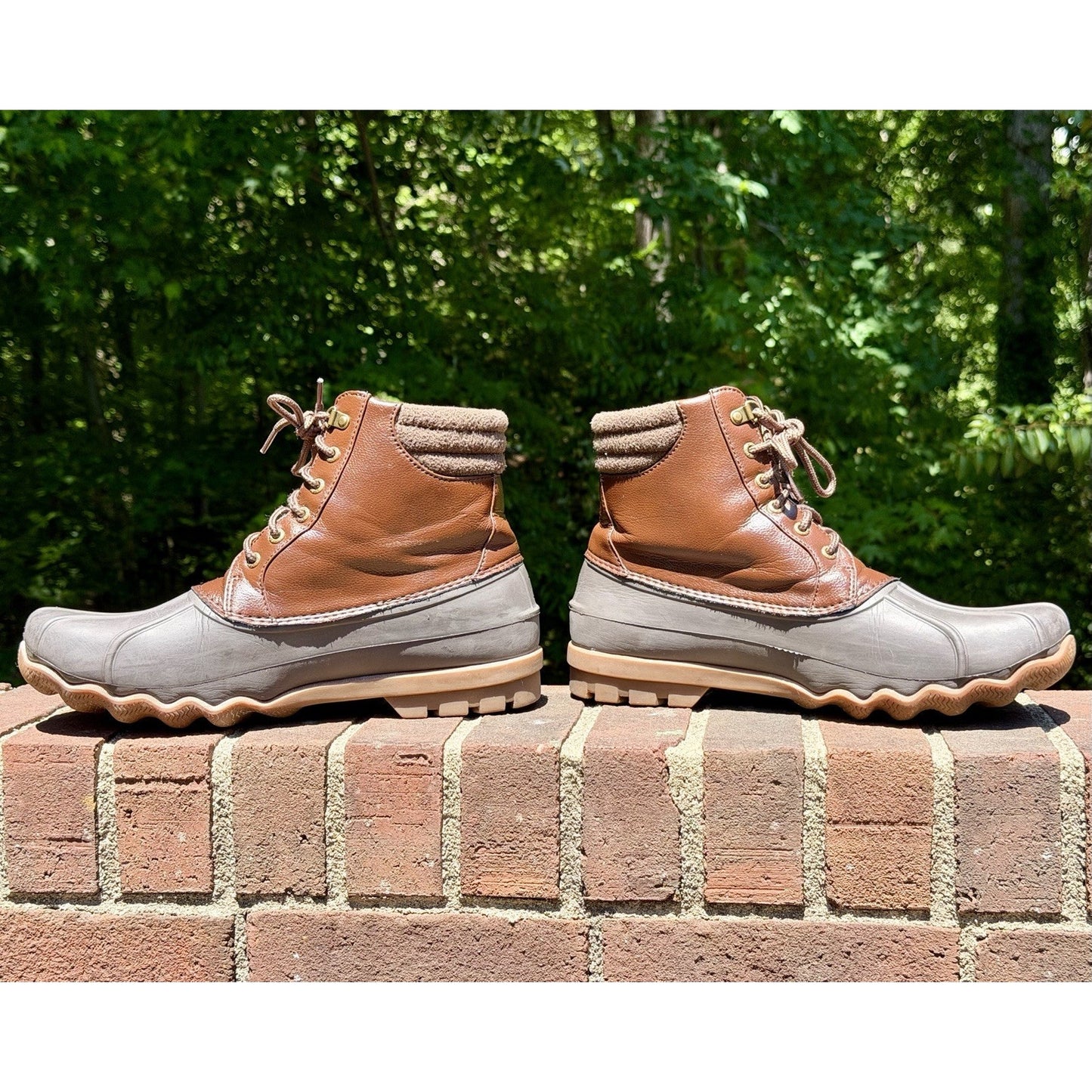 Sperry Avenue Men's Duck Boots Size 11 M Brown/Grey Waterproof Worn Twice!
