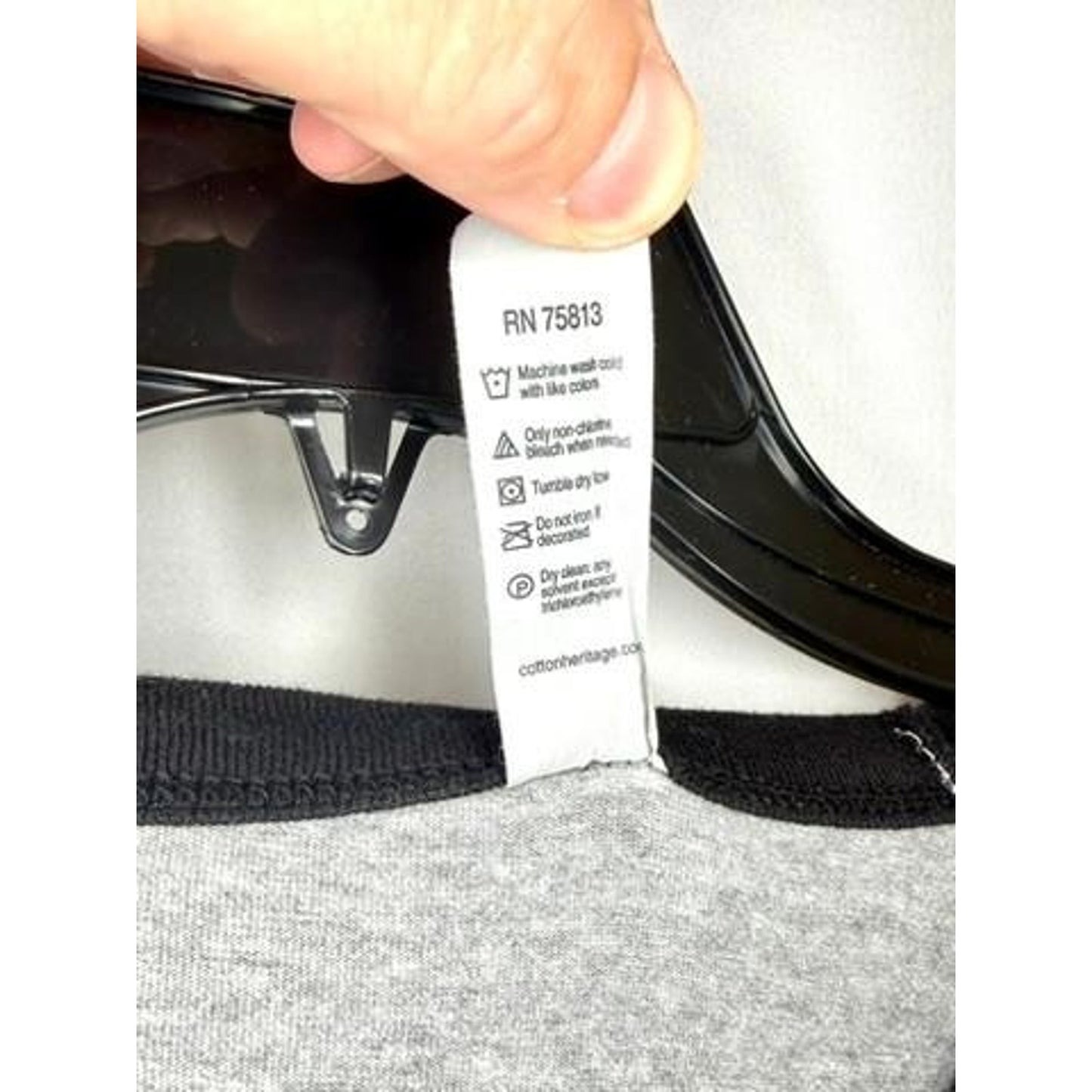Cotton Heritage Happy Fall Raglan Shirt Womens Small Gray Black 3/4 Sleeve