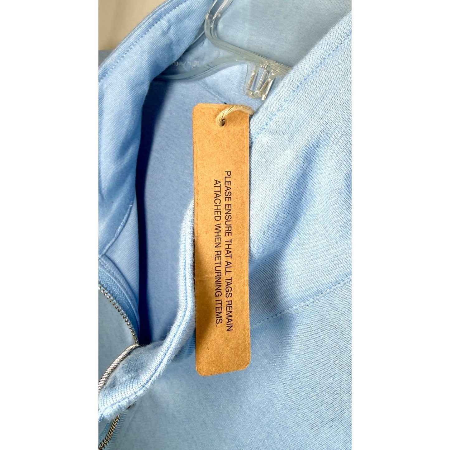 Ticticmiss Women’s Long Sleeve Quarter Zip Up Pullover / Women’s XL / Baby Blue