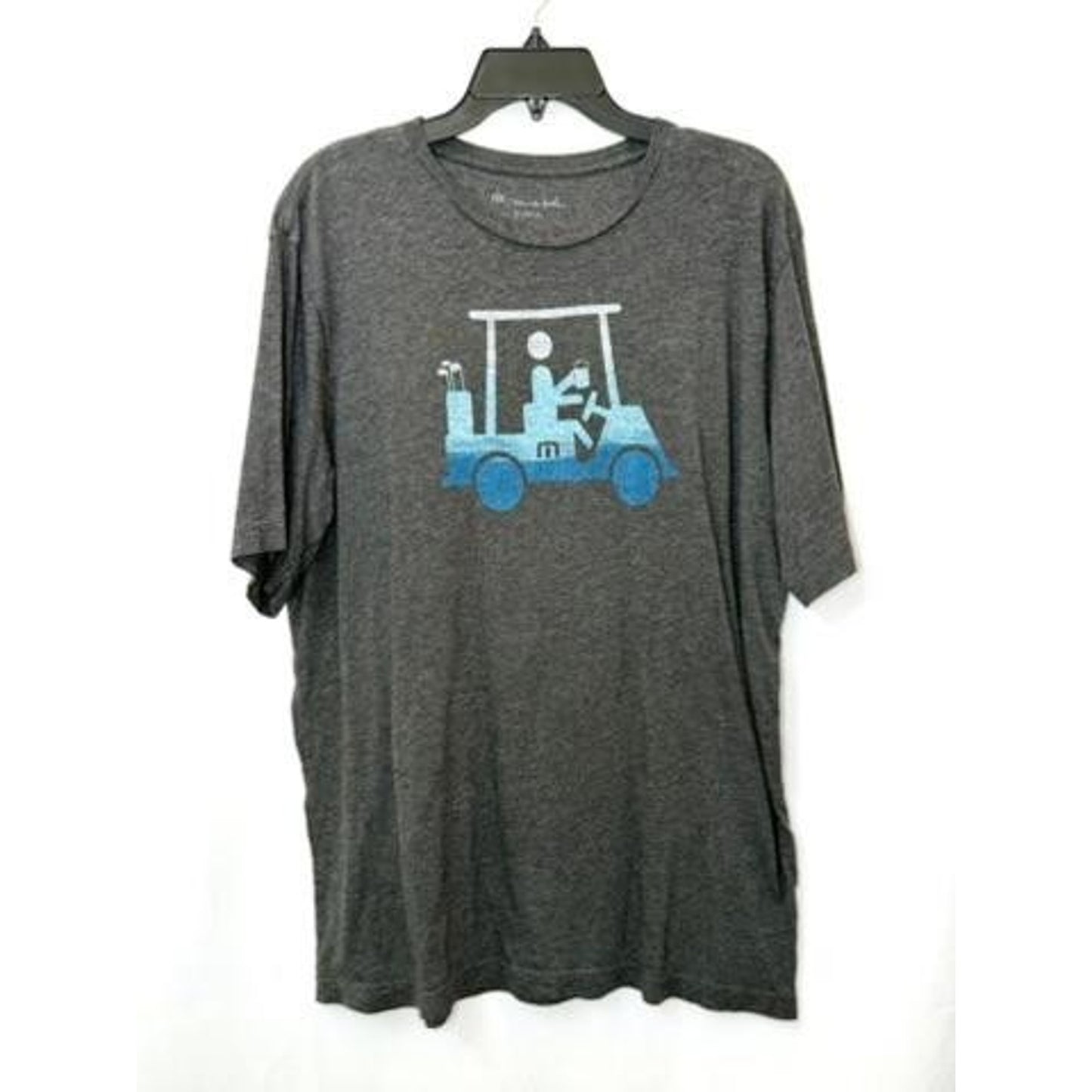 TravisMathew Golf Cart T-Shirt Mens XL Gray 100% Pima Cotton Graphic Tee