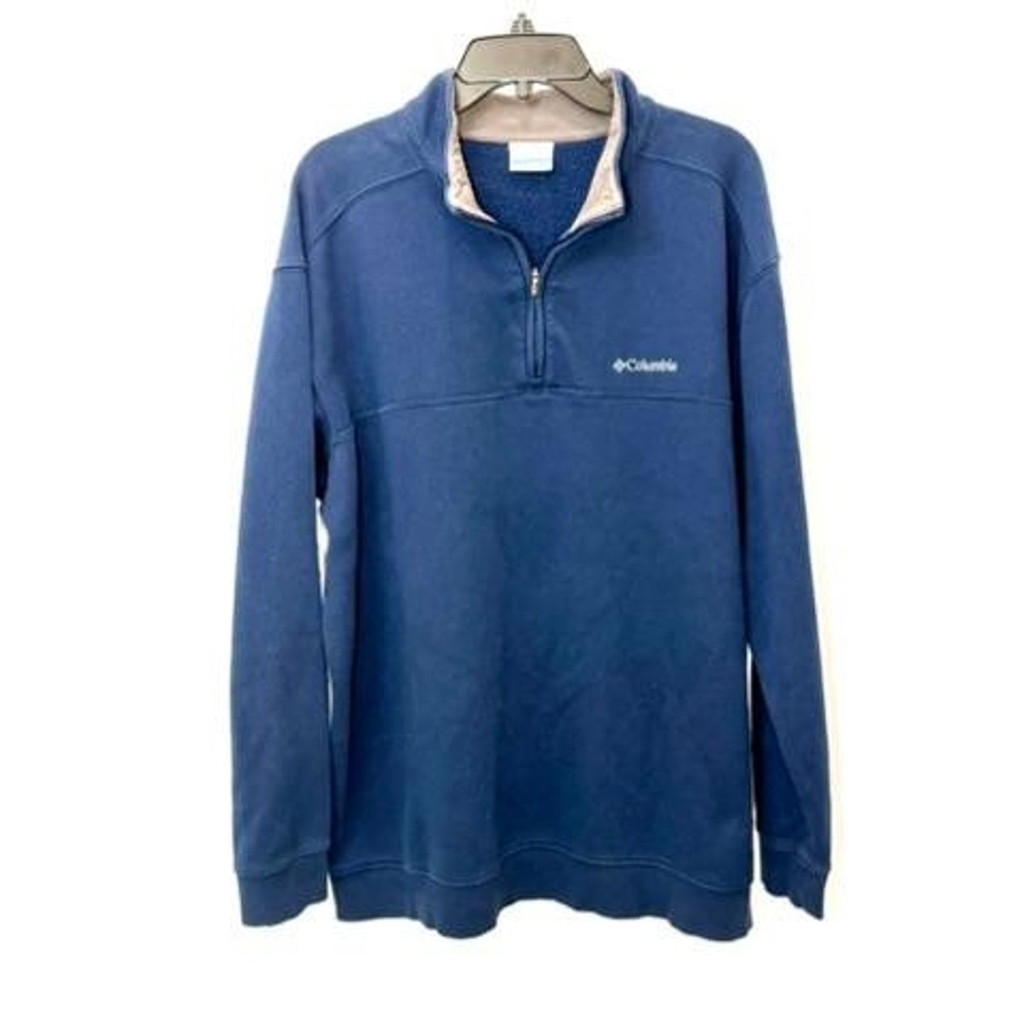 Columbia Sportswear Mens XXL Blue 1/4 Zip Pullover Fleece Sweater AM6771