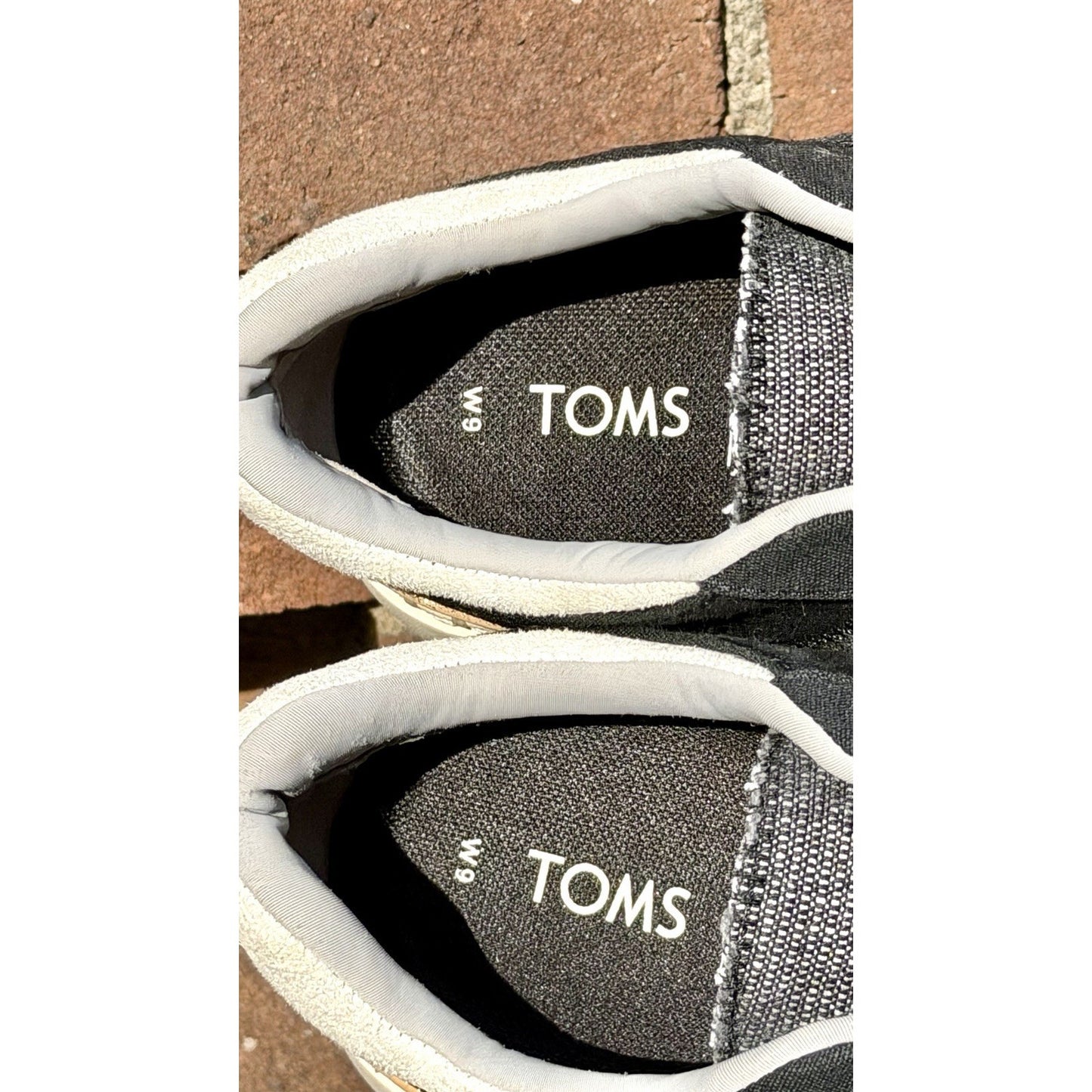 TOMS Heritage Sneakers Women’s 9 Black Canvas Low Top Round Toe Casual Shoes