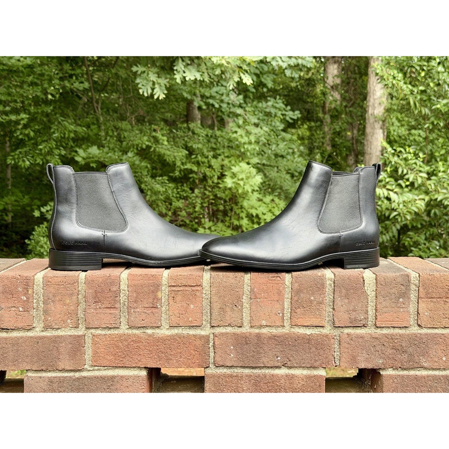 COLE HAAN Hawthorne Men’s Chelsea Boots Black Leather Size 11.5 M NWOT