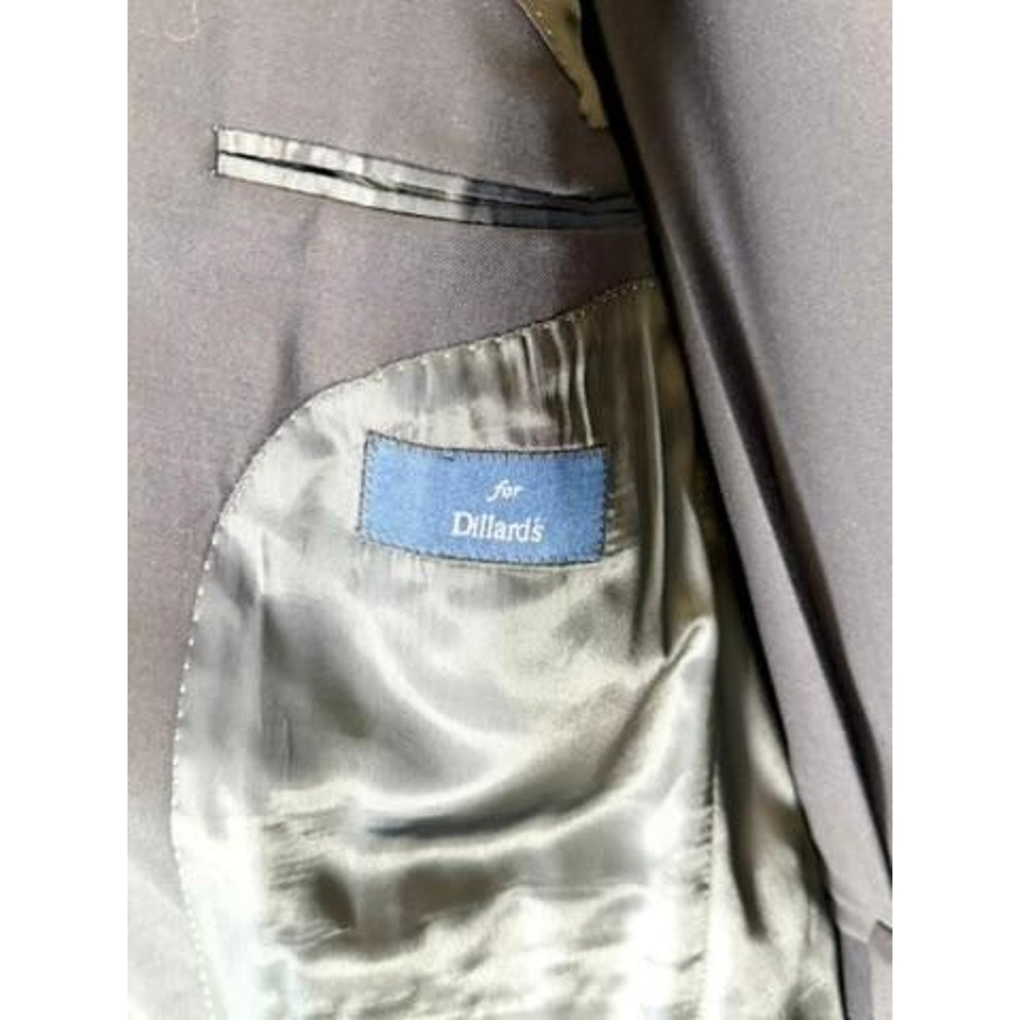 Hart Schaffner Marx Mens 2 Piece Suit 41L Navy Blue Wool Blend Pleated Pants USA