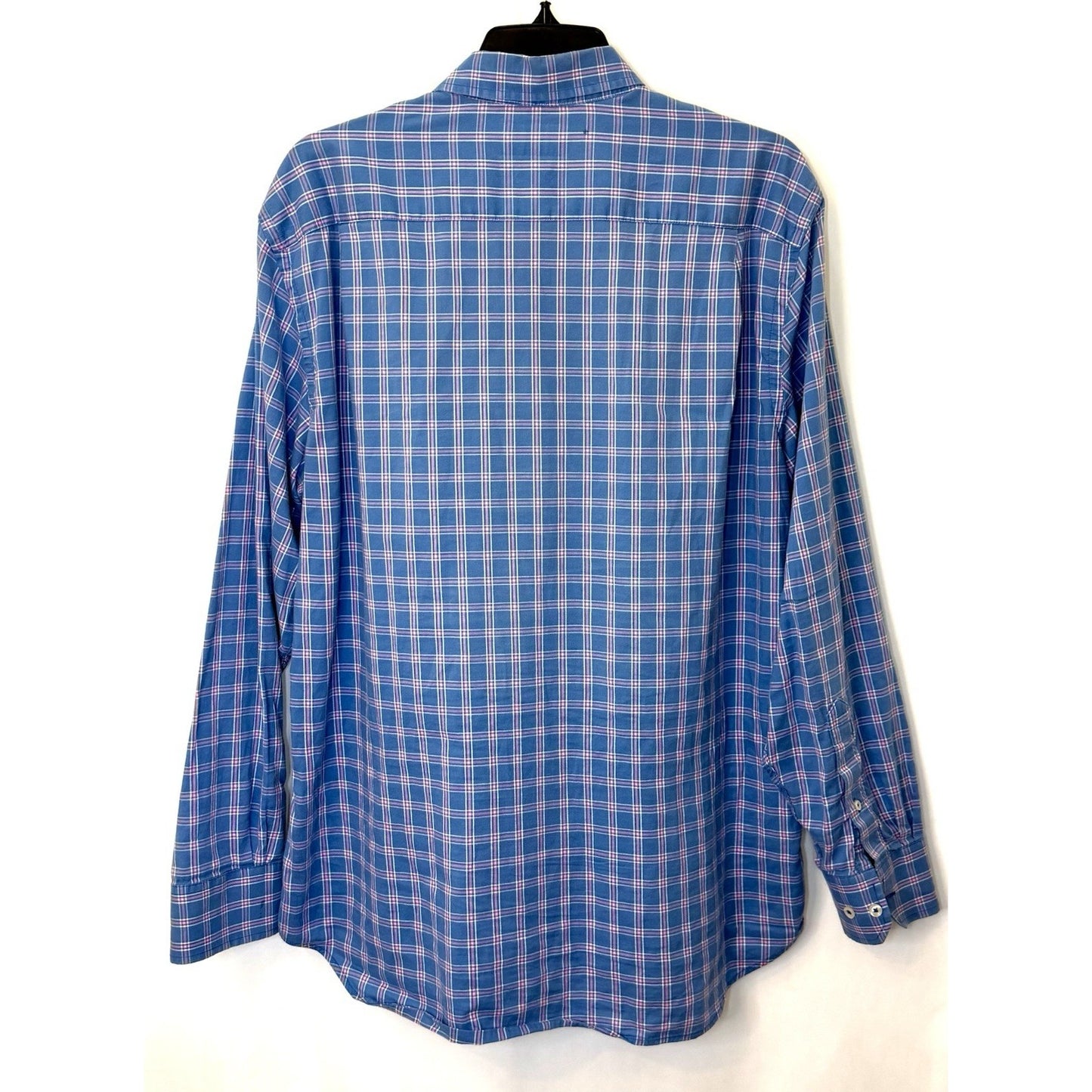 Southern Tide Shirt Mens Large Skipjack Heather Blue Plaid Sport Button Down
