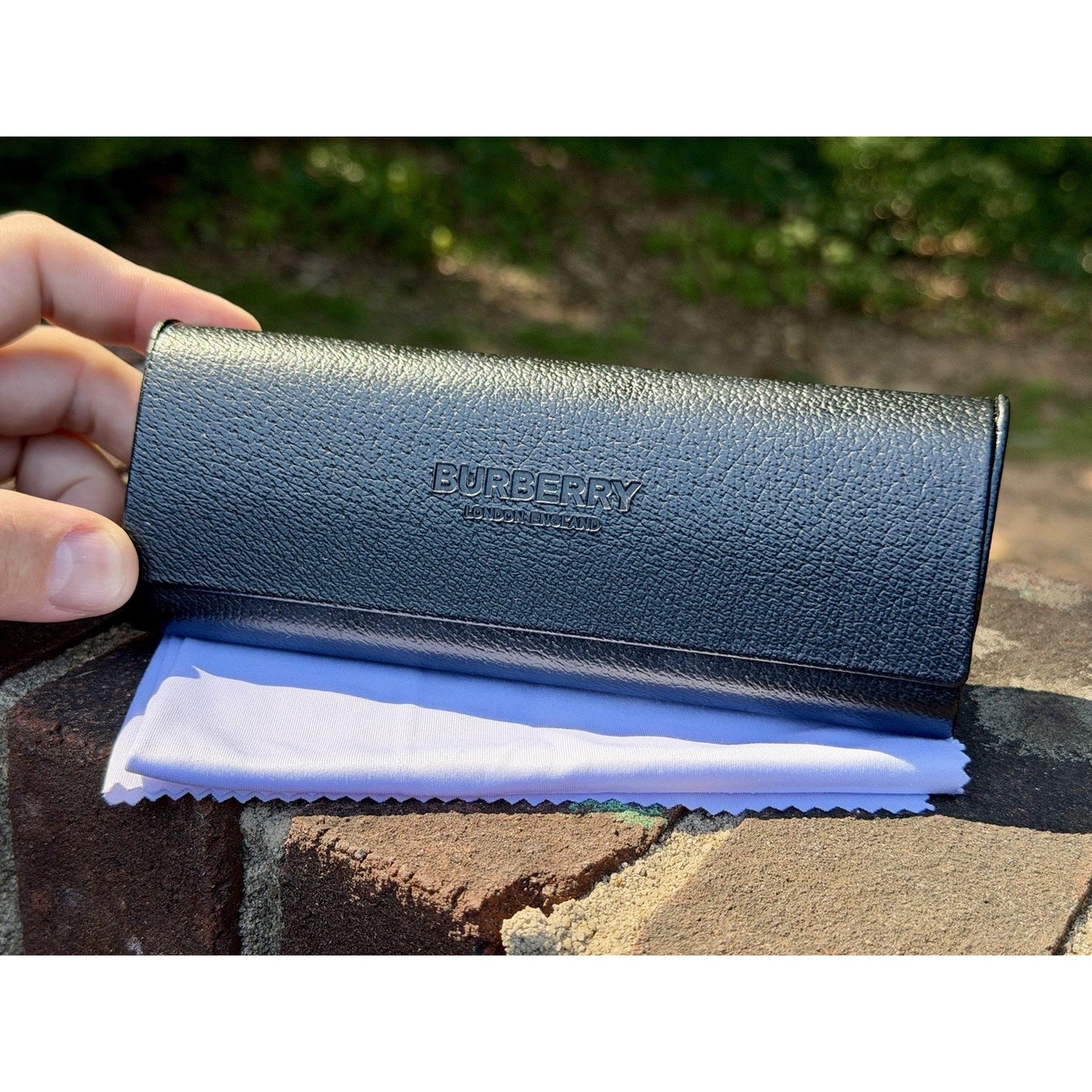Burberry BE1282 1001 Black Palladium Semi-Rimless Men's Eyeglasses Frames 55-18