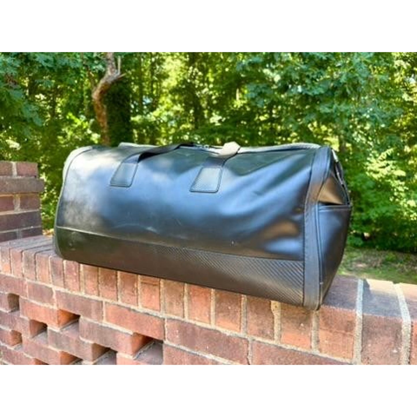 Stitch Golf Ultimate Garment Bag Black Leather Convertible Duffle Travel Bag