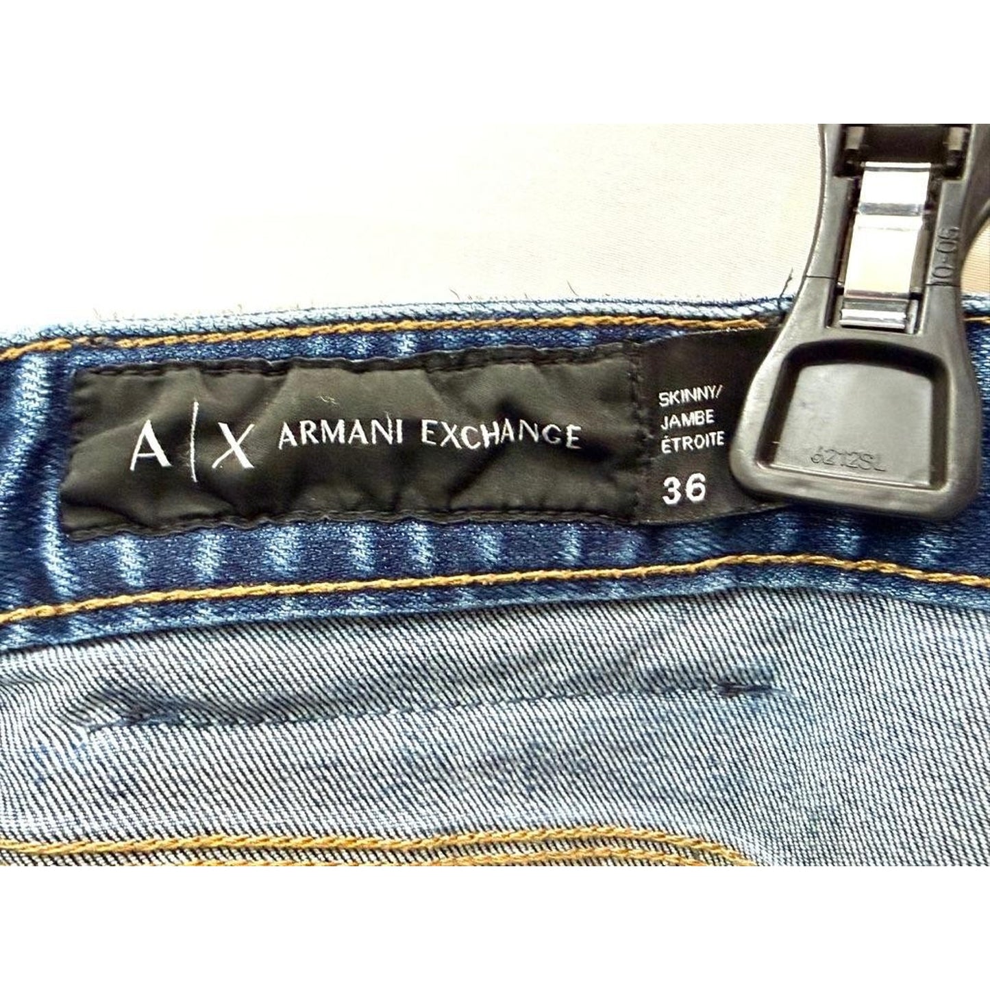 Armani Exchange Skinny Jeans Mens 36 Blue Stretch Denim Pants 7VJZ14 Z1BUZ