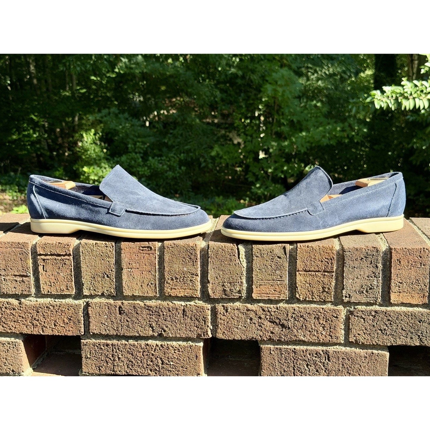 Berwick 1707 Palma Flex Men’s Blue Suede Penny Loafers US Sz 11 US / 44 EU NEW!!