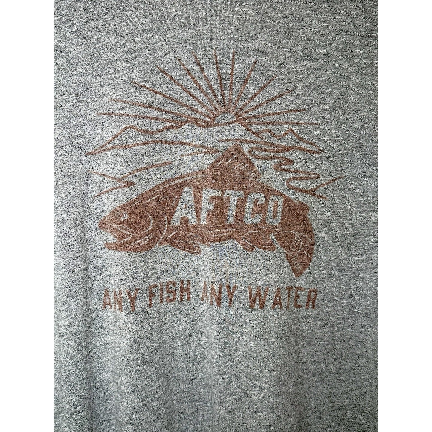 AFTCO Any Fish Any Water L/S Fishing Shirt / Heather Gray / Men’s Size XXL