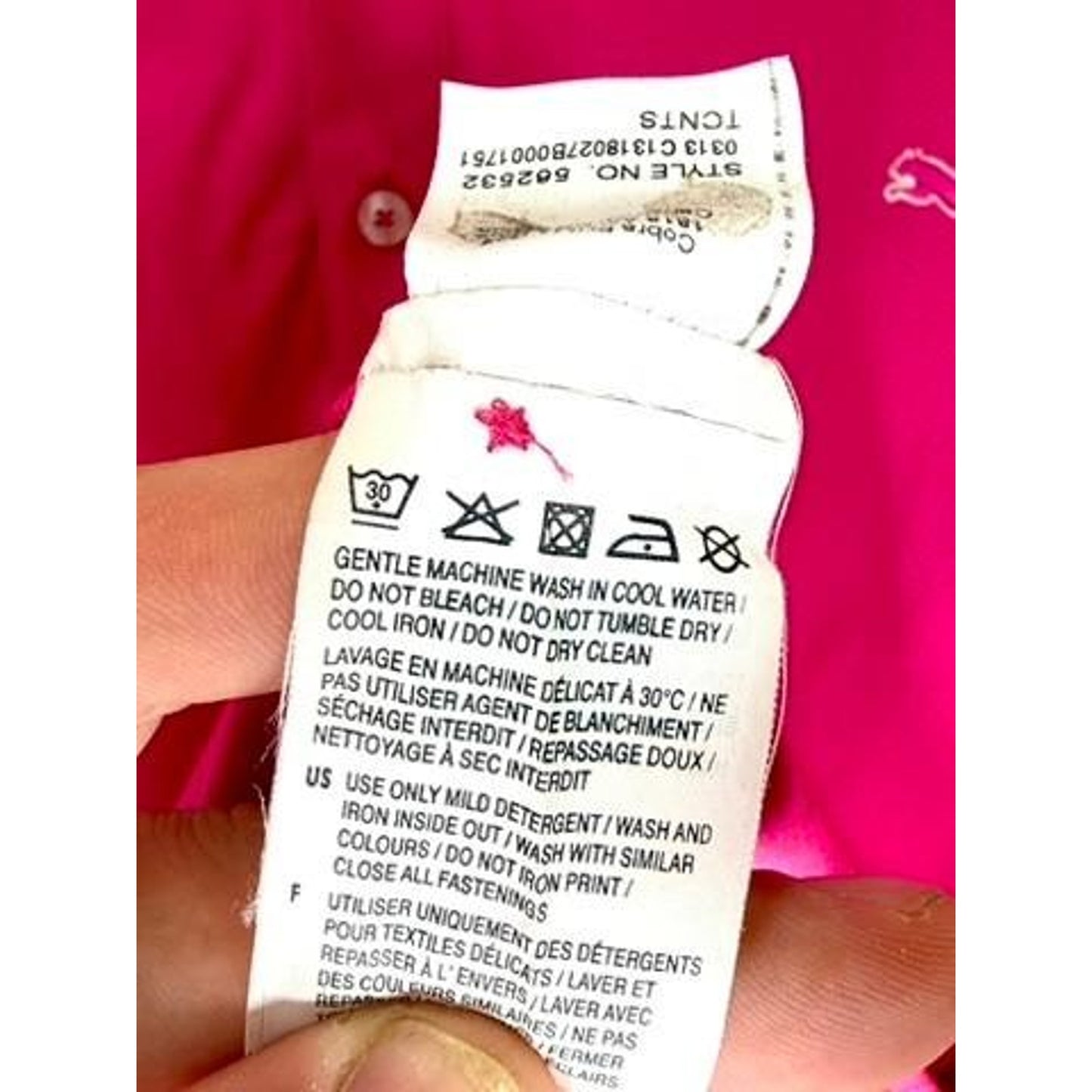 Puma Golf Shirt Mens XL Pink Dry Cell Polo The Peninsula Club Short Sleeve