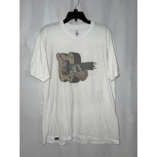 Thalia Capos Acoustic Guitar Graphic T-Shirt Mens XL White Cotton Blend