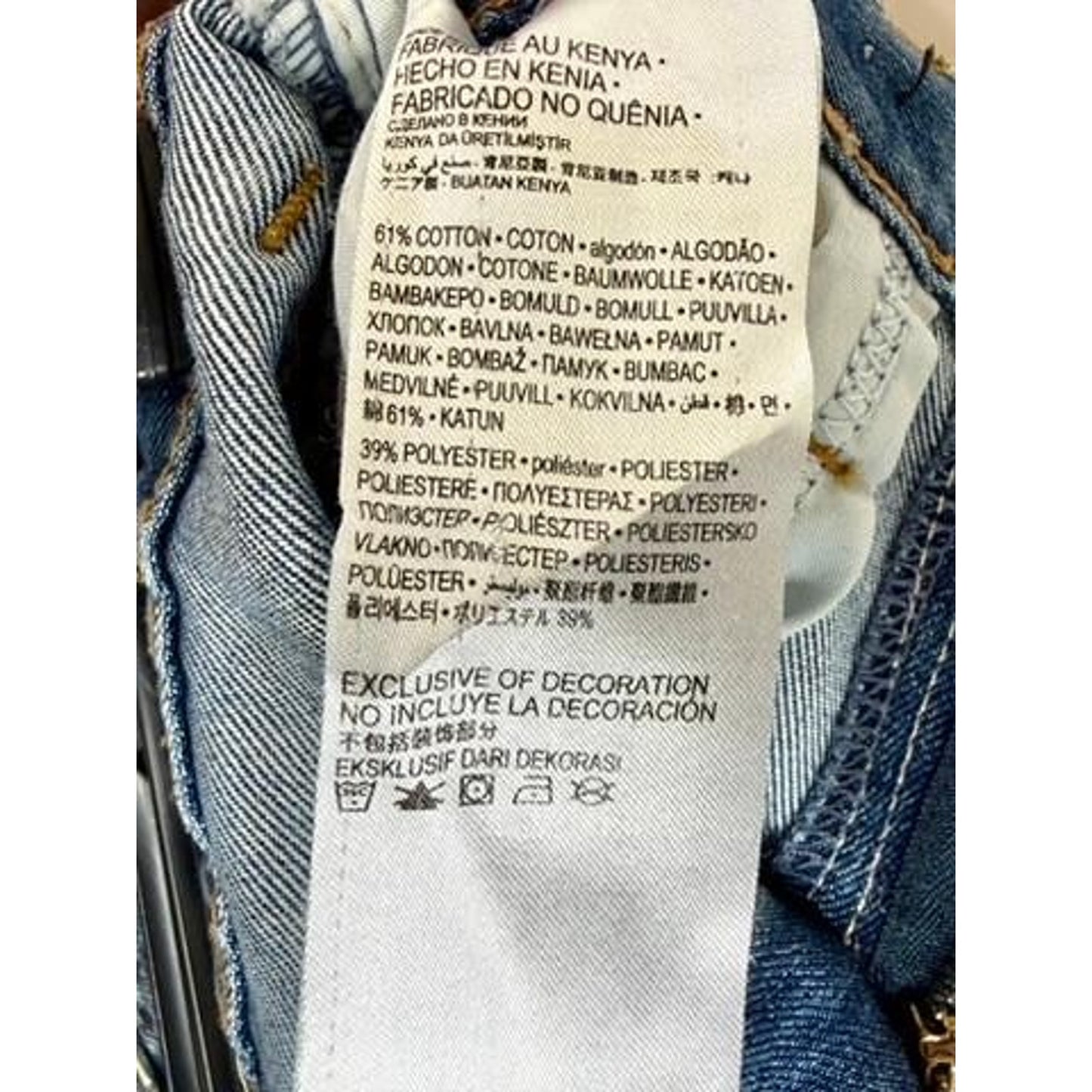 Levis 511 Slim Jeans Boys Size 8 Regular Blue Denim Adjustable Waist 24x25
