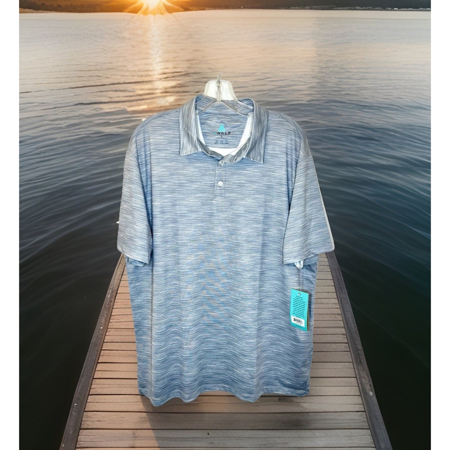 Anglr Fishing Gear Men’s Short Sleeve Performance Polo / Griffin / Size Large