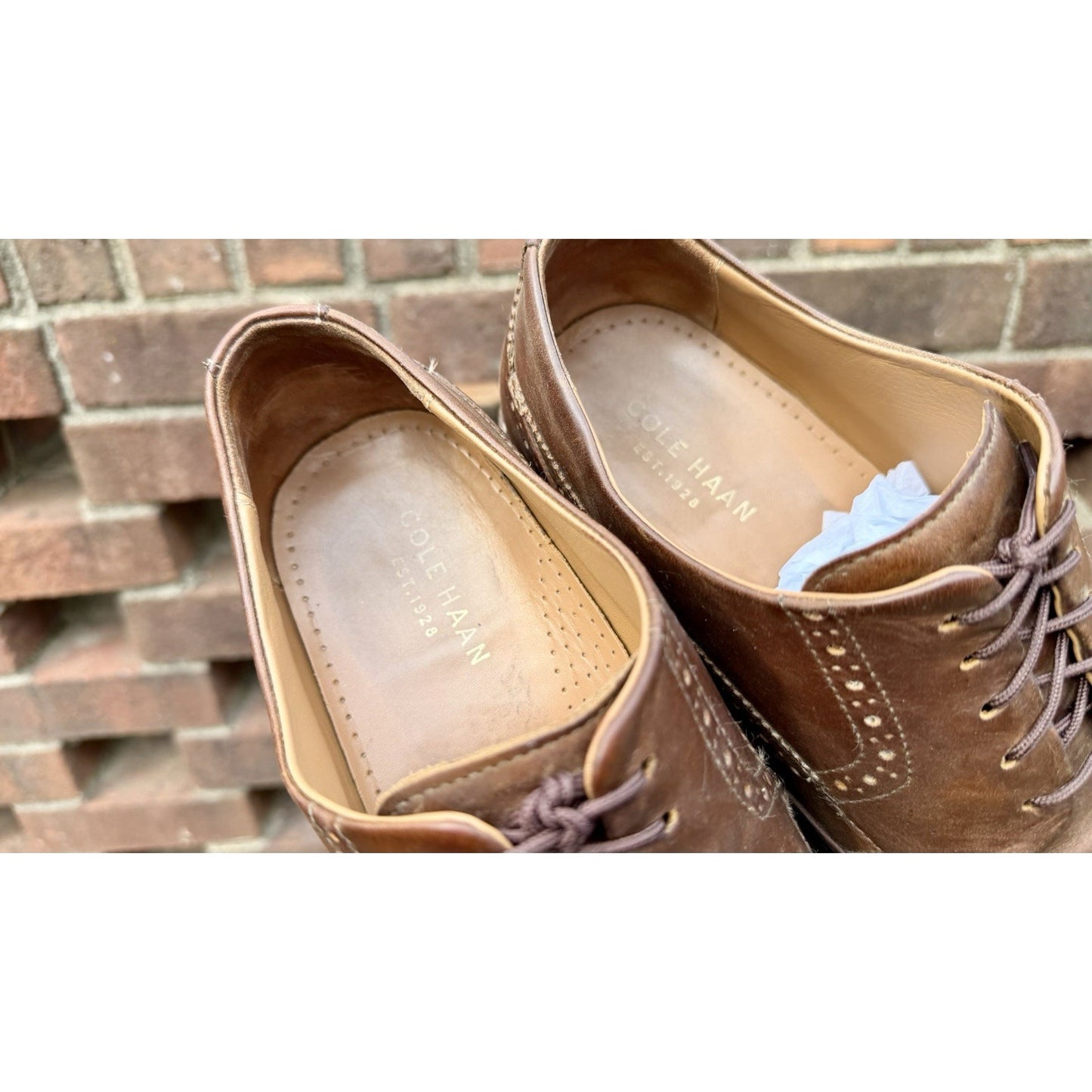 Cole Haan Men's Warren Welt Wingtip Oxford Brown Leather Size 11.5 M