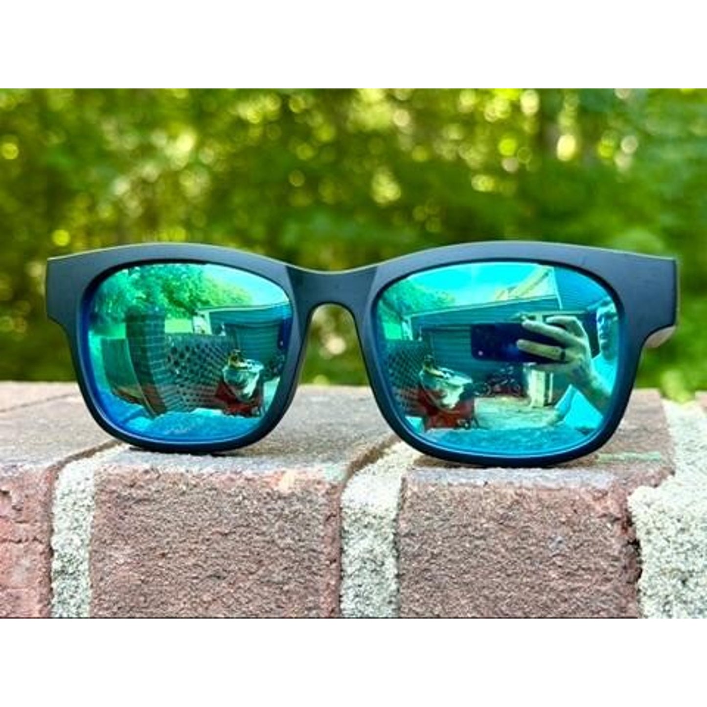 Bluetooth Smart Sunglasses Wireless Audio Music Matte Black Blue Green Mirror