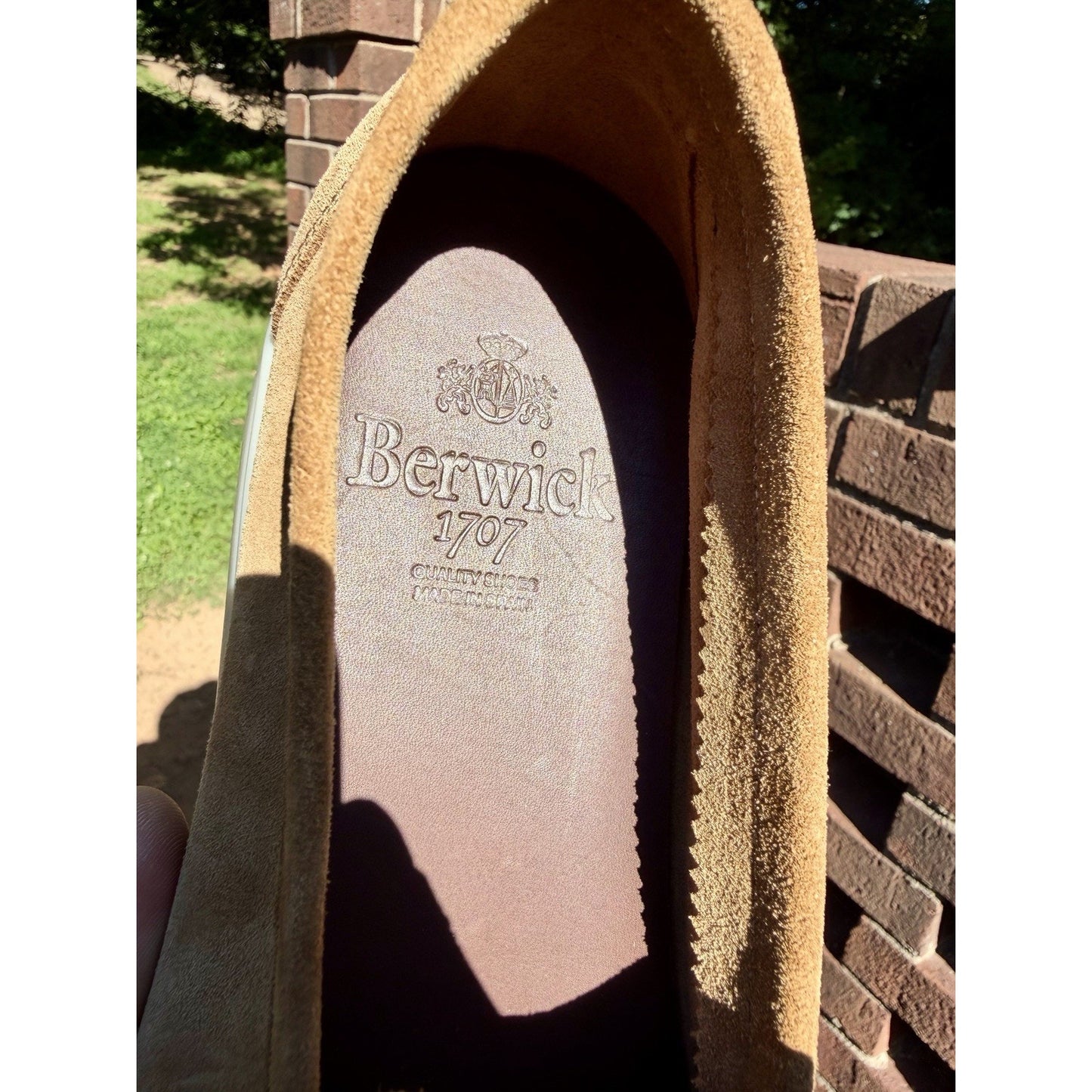 Berwick 1707 Palma Flex Men’s Tan Brown Suede Penny Loafers US Sz 11 US /44.5 EU