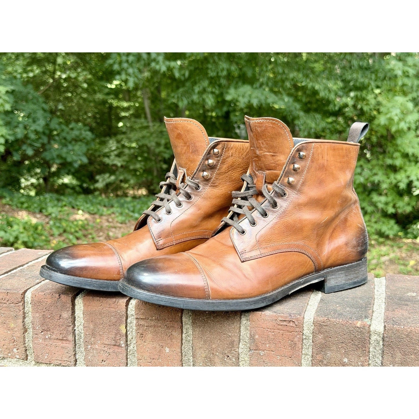 To Boot New York Hawkthorme Cognac Leather Boots Men’s Size 11 Italy ($450 NEW)