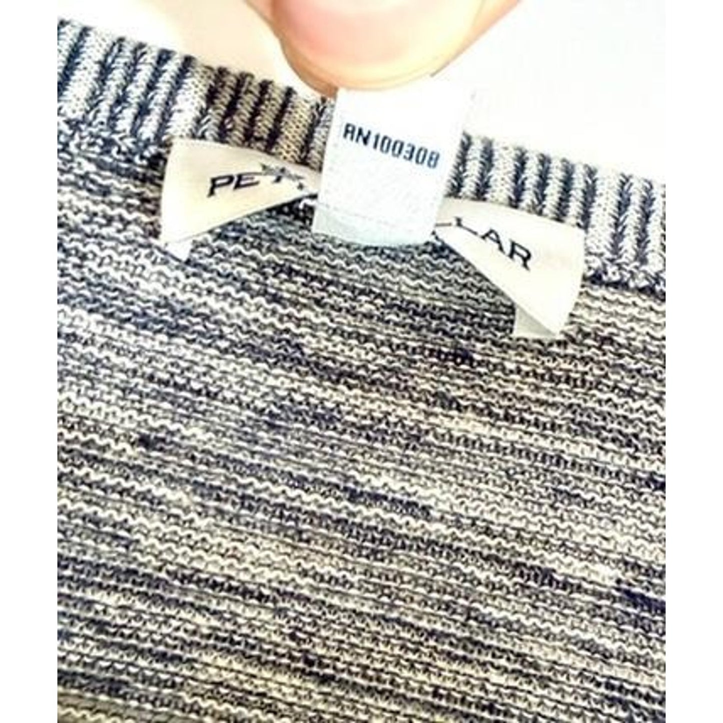 Peter Millar Crewneck Sweater Mens Large Blue Space Dye Merino Wool Linen Blend