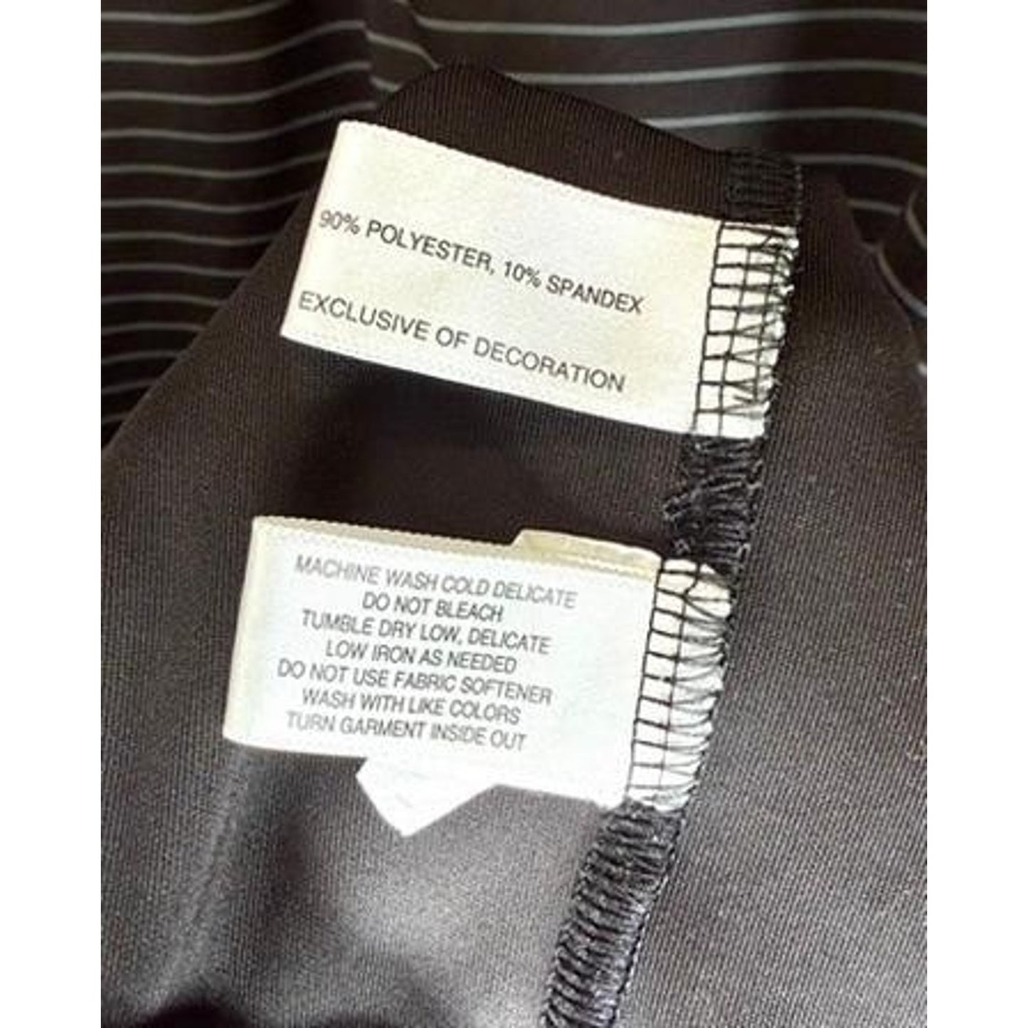 Cutter & Buck Mens Large CB DryTec 1/4 Zip Pullover Black Striped Golf Jacket