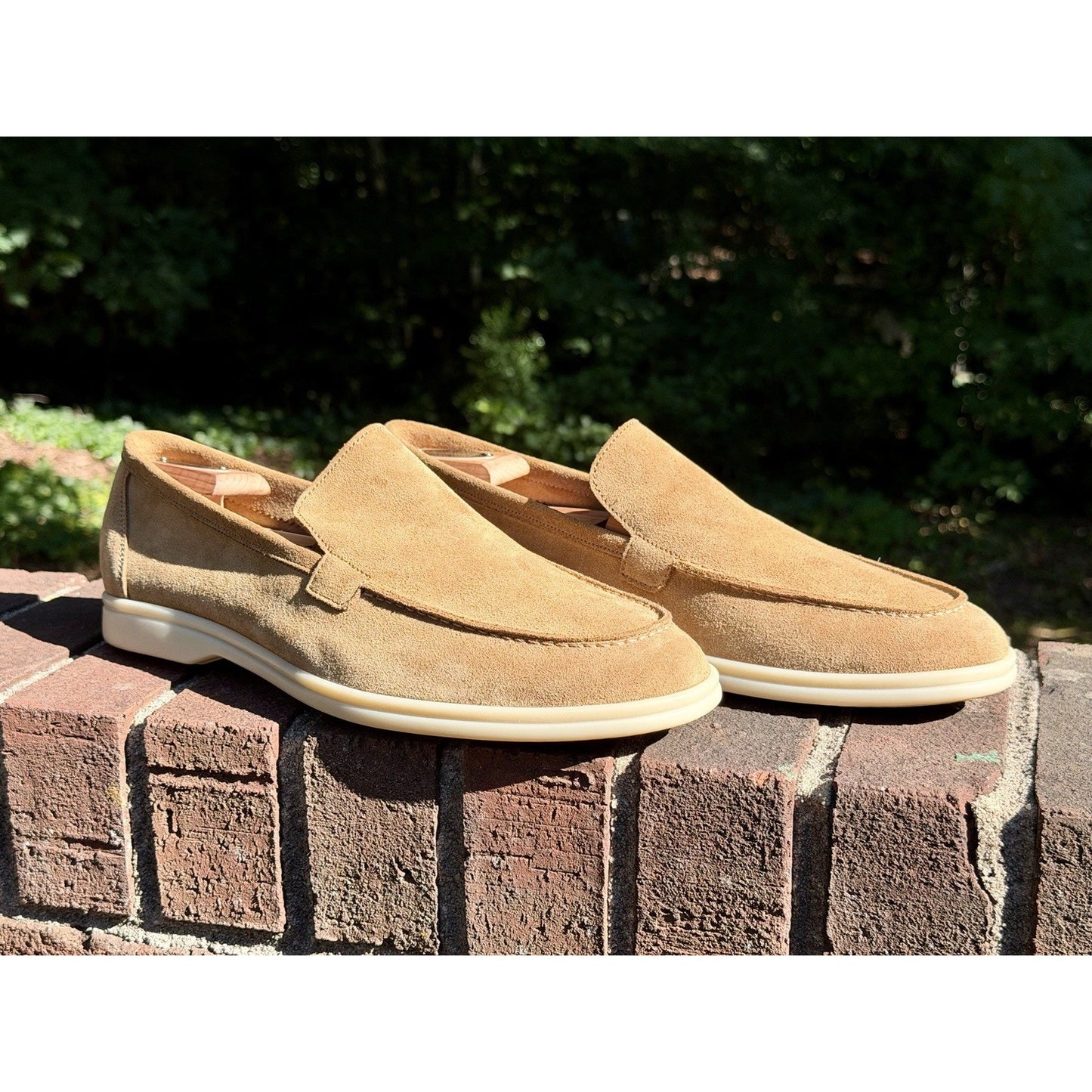 Berwick 1707 Palma Flex Men’s Tan Brown Suede Penny Loafers US Sz 11 US /44.5 EU