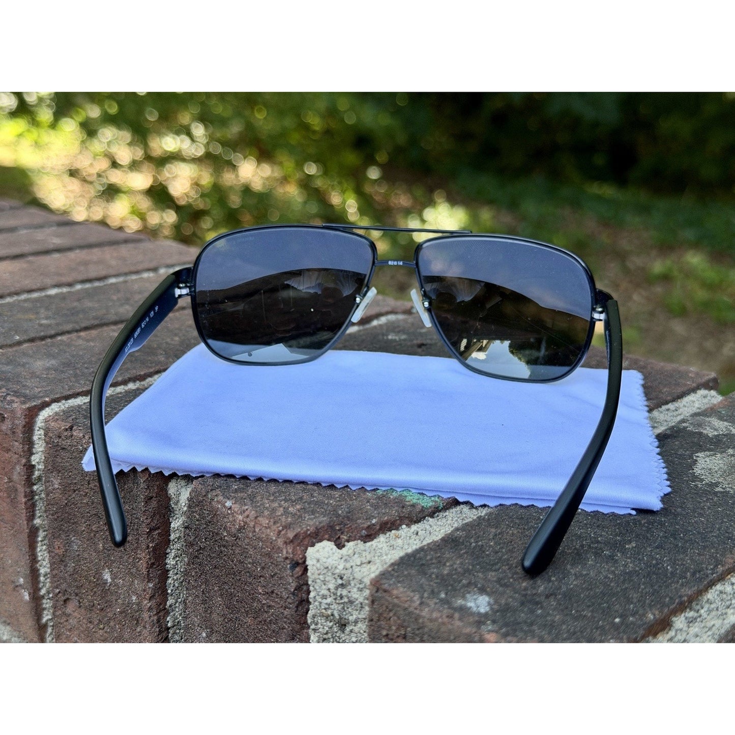 Armani Exchange AX2012S 606381 Matte Black Aviator Polarized Sunglasses 62mm