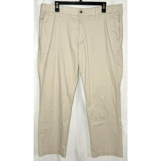 Callaway Golf Pants Mens 38x30 Beige Khaki Cotton Blend Stretch Flat Front Chino