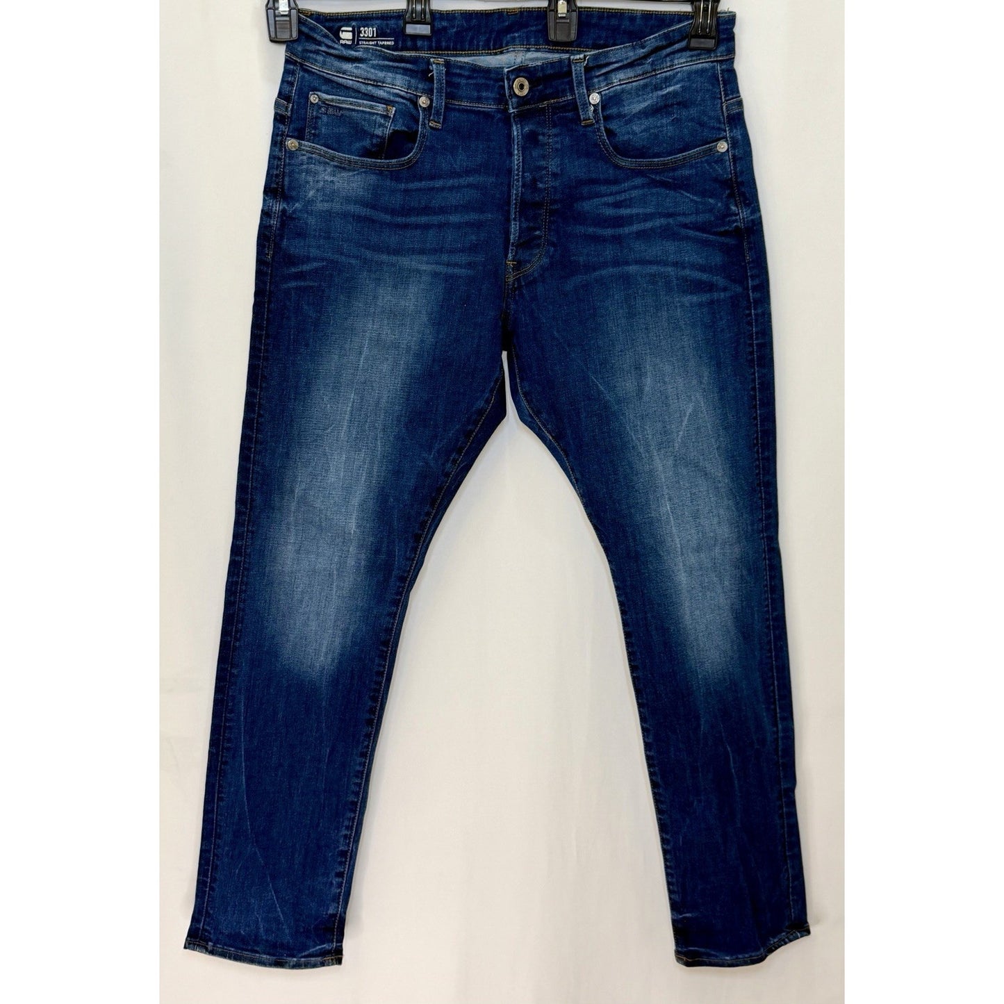 G-STAR RAW Men’s 3301 Straight Tapered / Slim/Skinny Jeans Size W34 L30 (34x30)