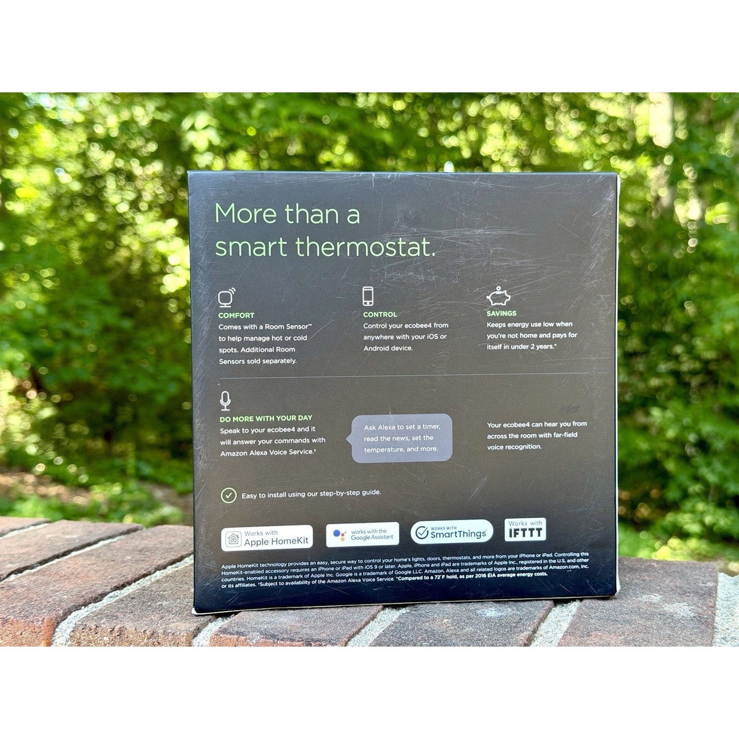 Ecobee 4 Smart Thermostat Black EB-STATE4-01 With Room Sensor And Built-in Alexa