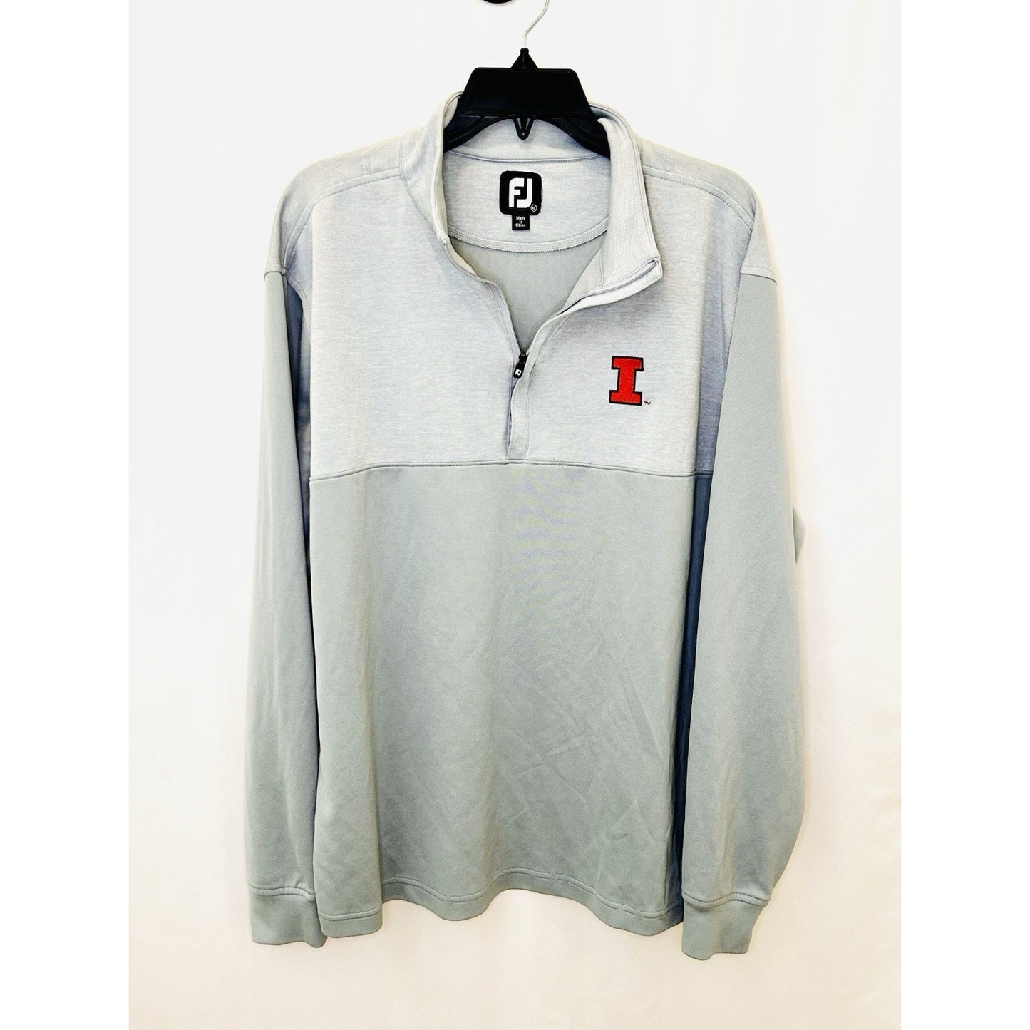 FootJoy Pullover Mens XL Gray Lightweight 1/4 Zip Performance Golf Pullover | Il