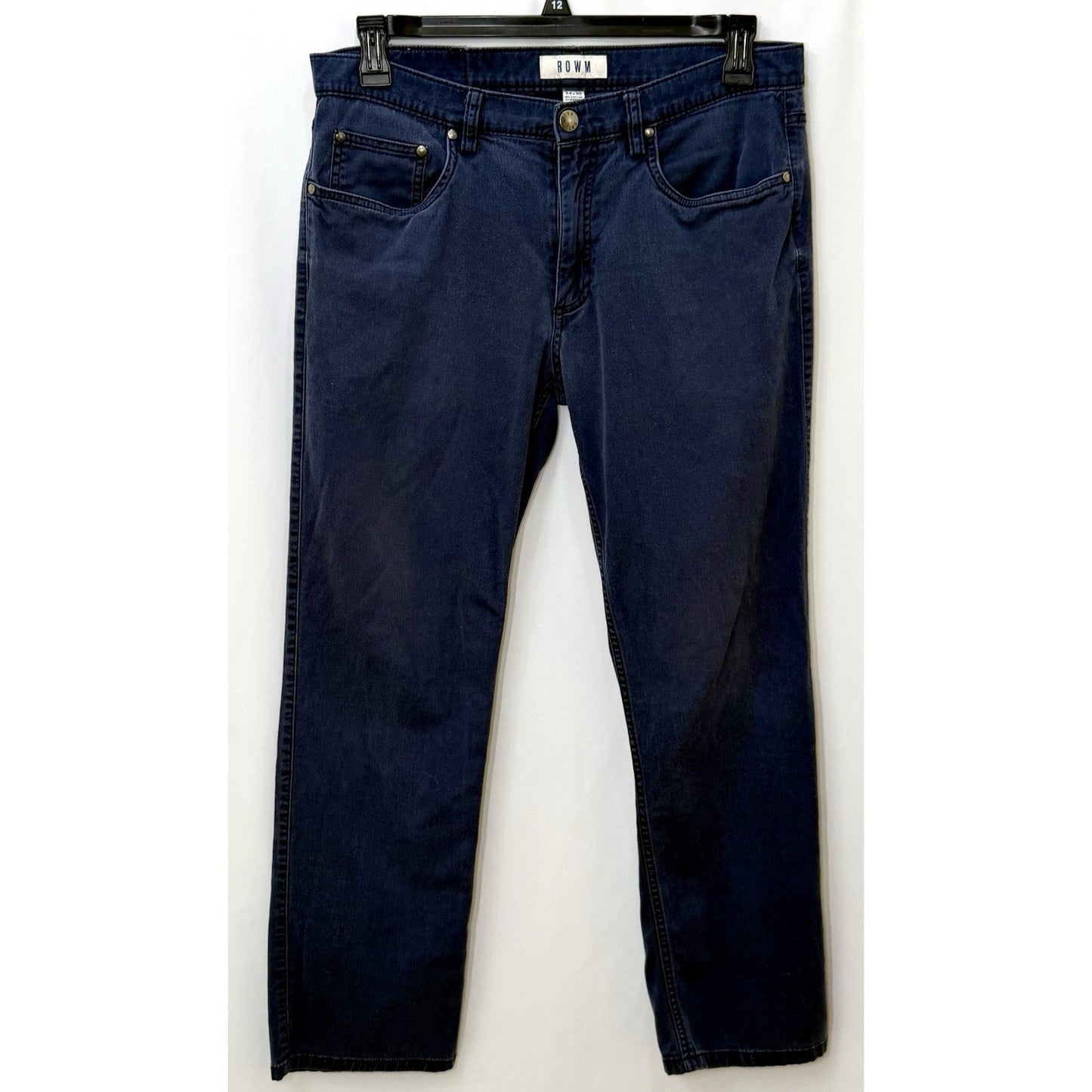 ROWM Blue Wash Denim Jeans Men’s Size 34x30 Slim Straight Leg Jeans